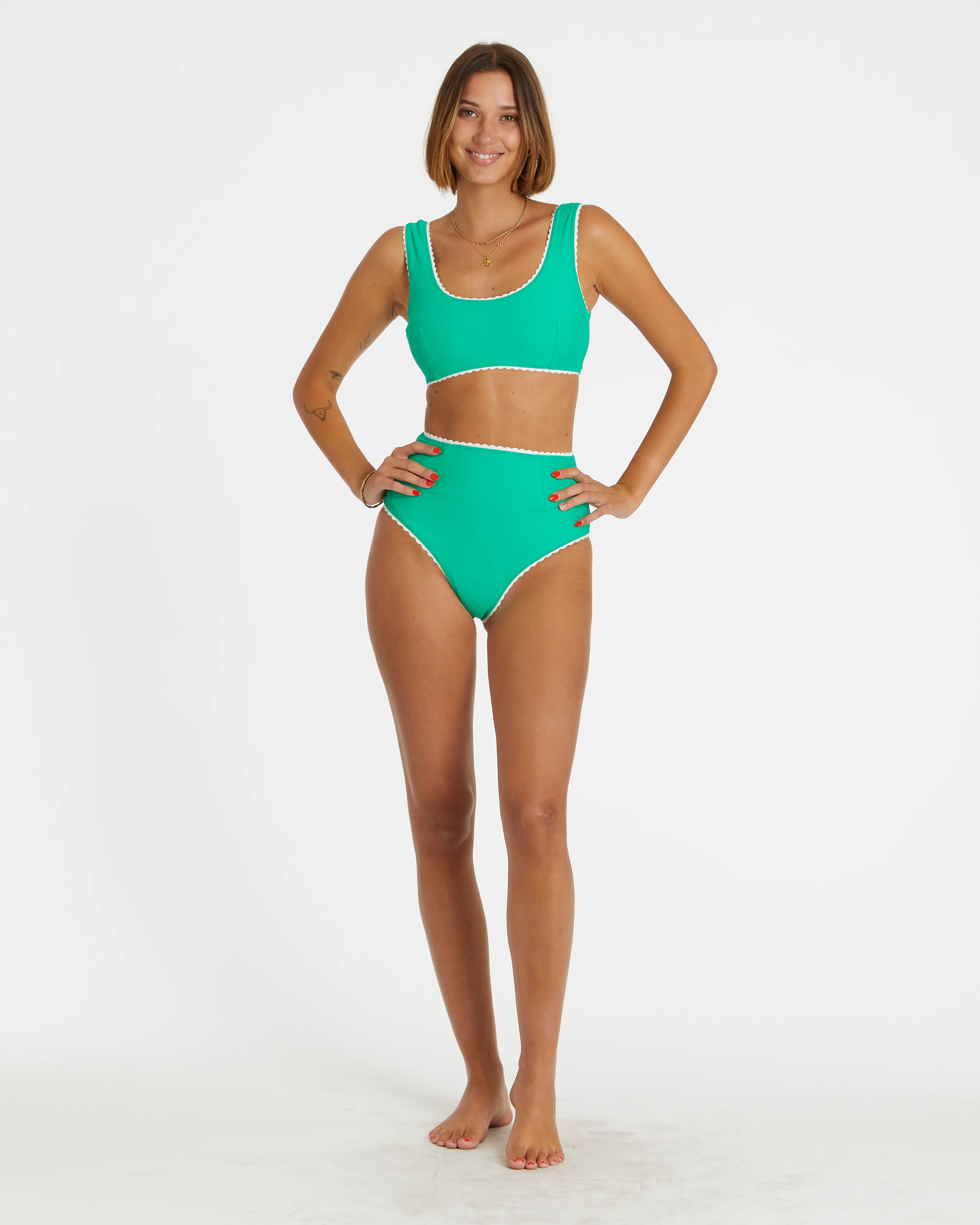 Gingham Bikini (Green) - Image 7