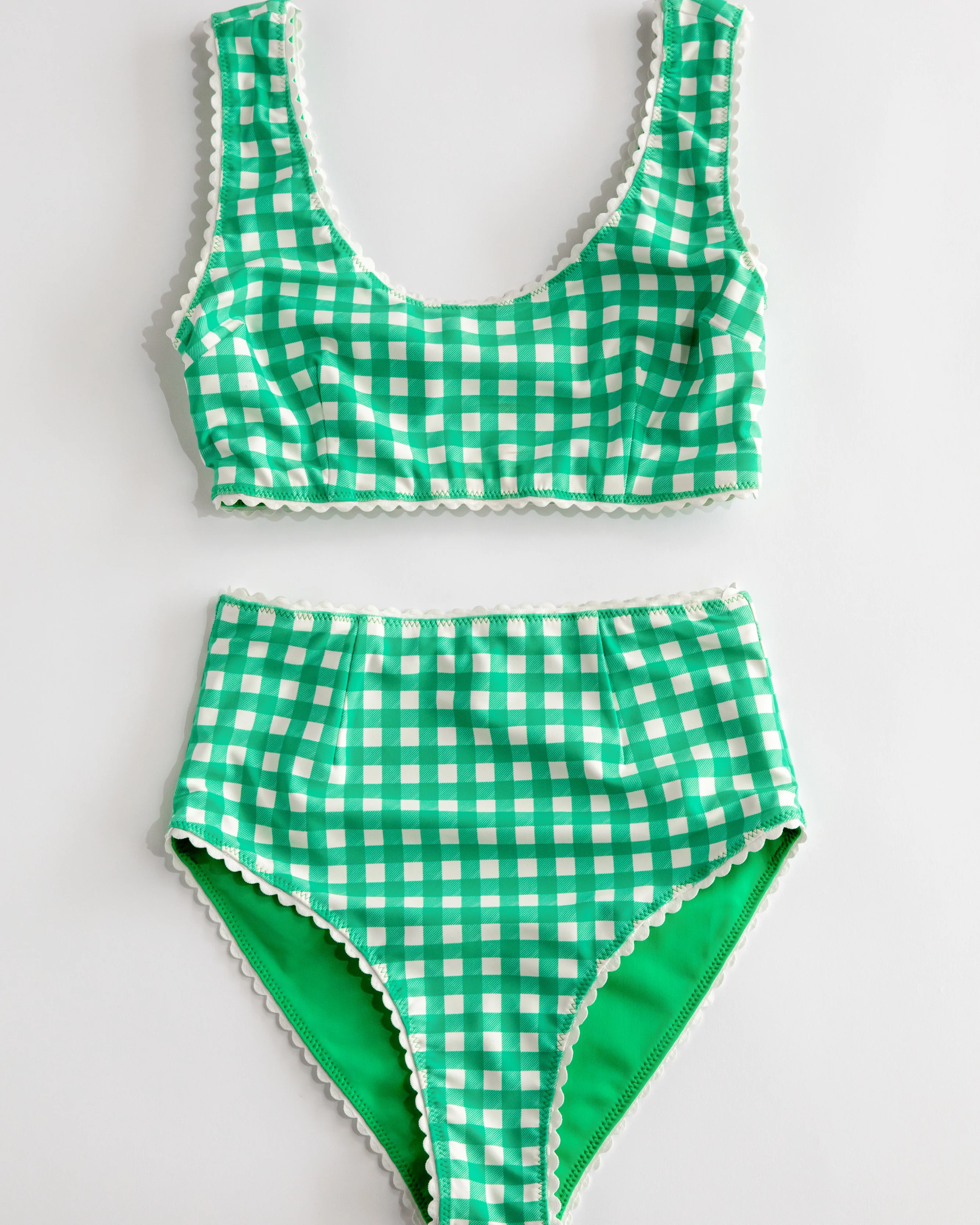 Gingham Bikini (Green) - Image 8