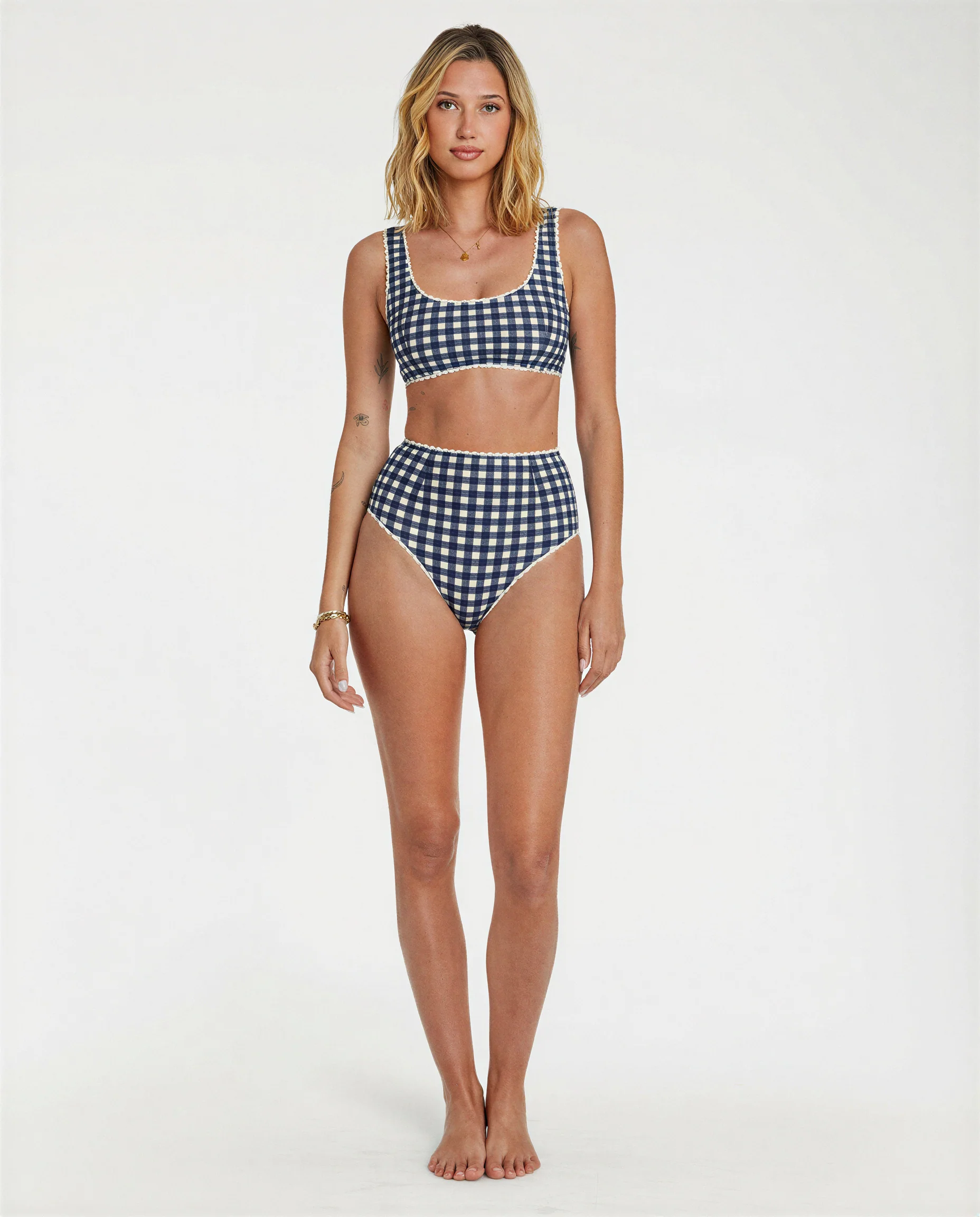 Gingham Bikini (Navy) - Image 10