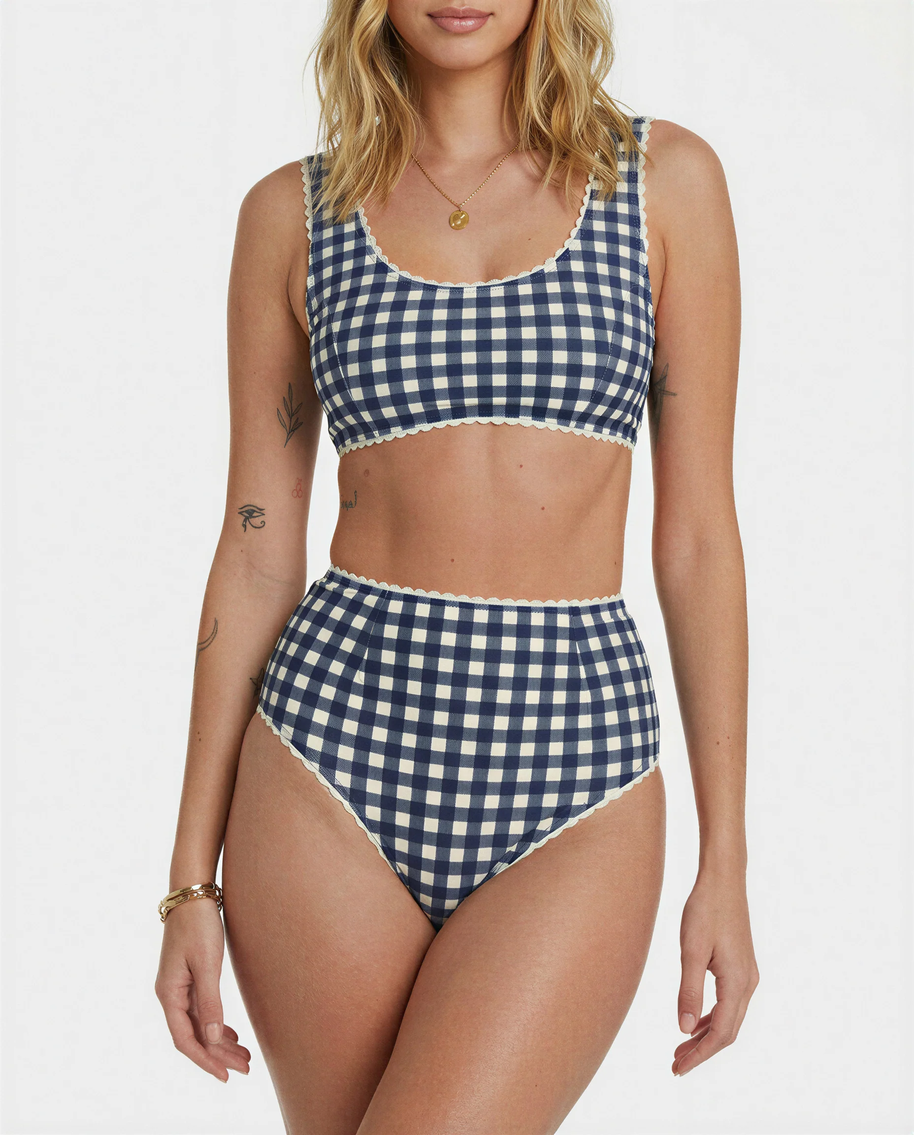 Gingham Bikini (Navy) - Image 11