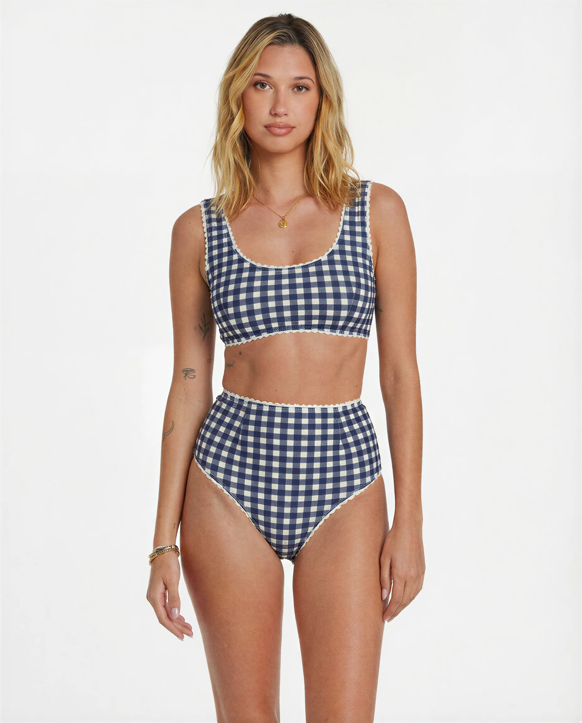 Gingham Bikini (Navy) - Image 12