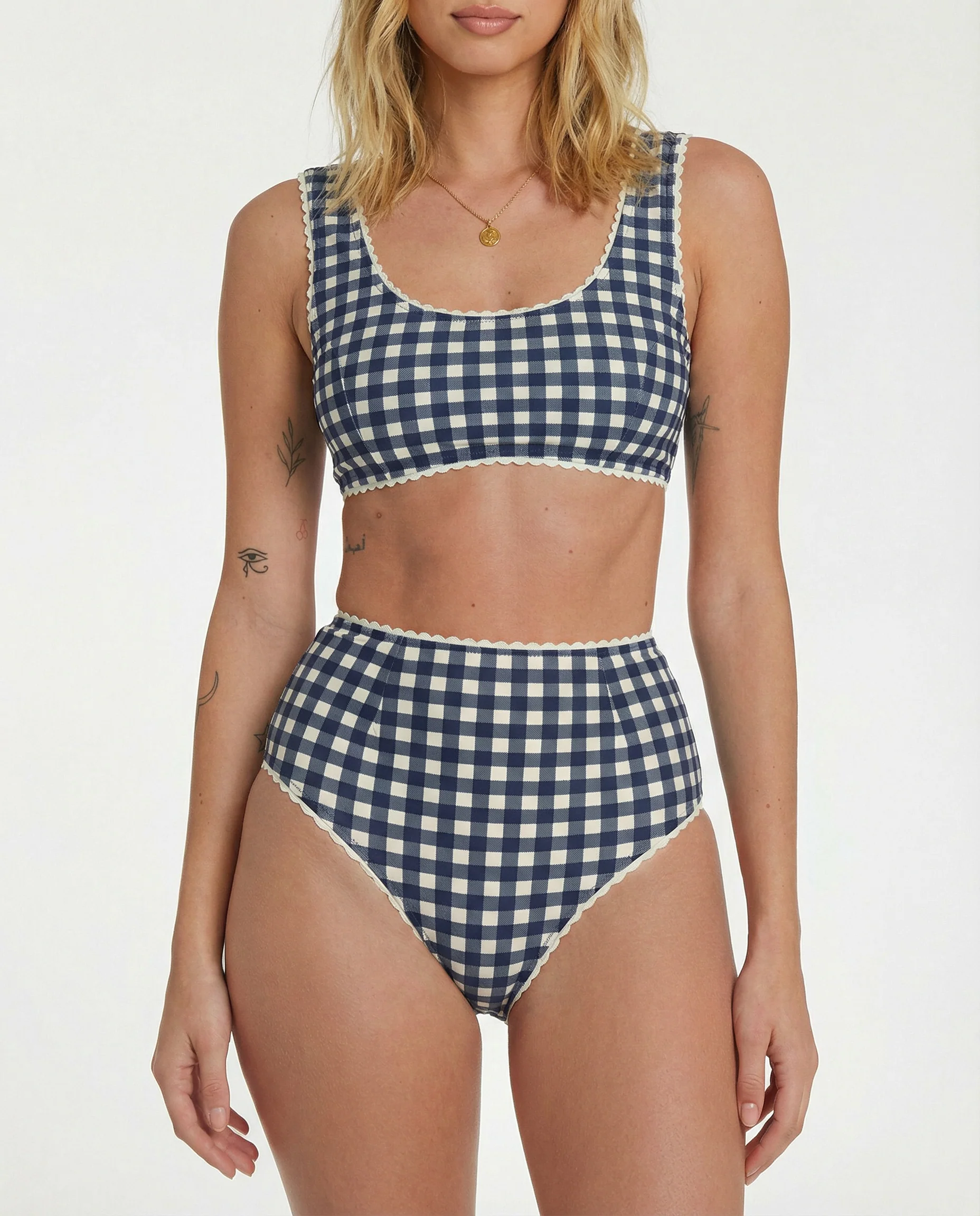 Gingham Bikini (Navy) - Image 3