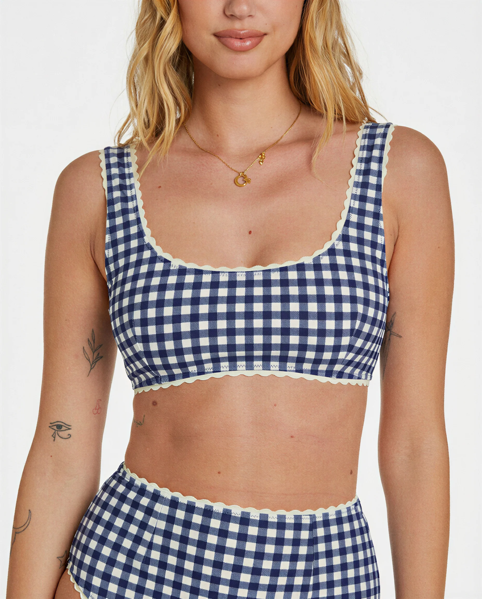 Gingham Bikini (Navy) - Image 6