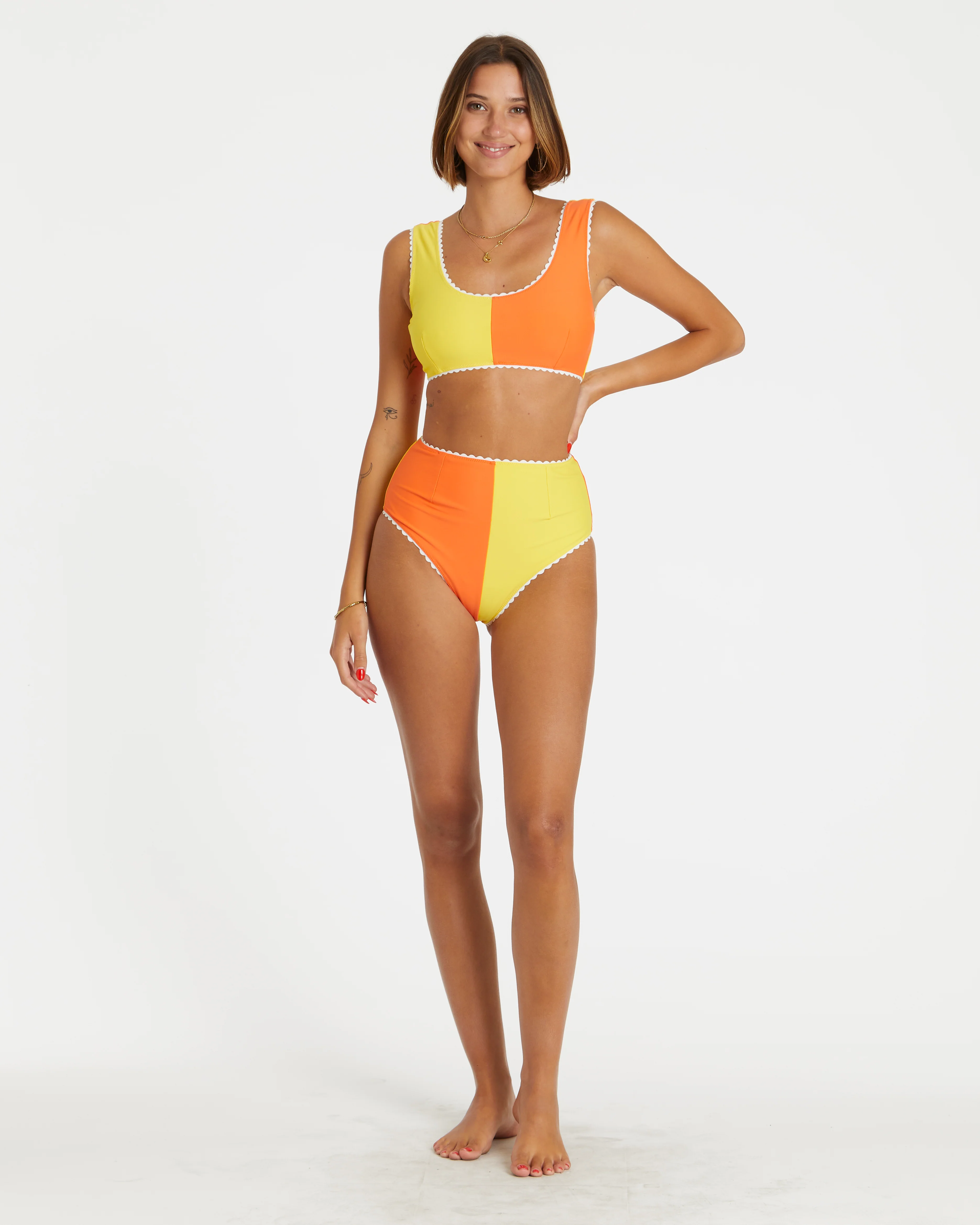 Two-Tone Bikini (Yellow/Orange) - Image 4