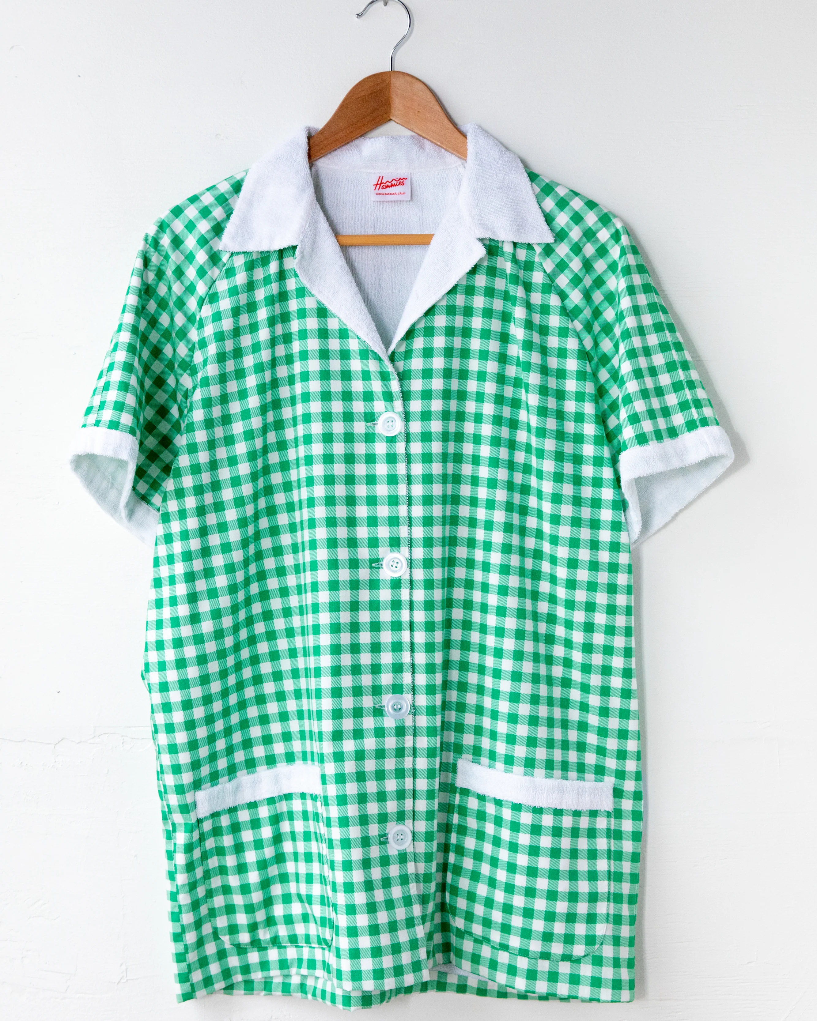 Gingham Cabana Shirt (Green) - Image 5