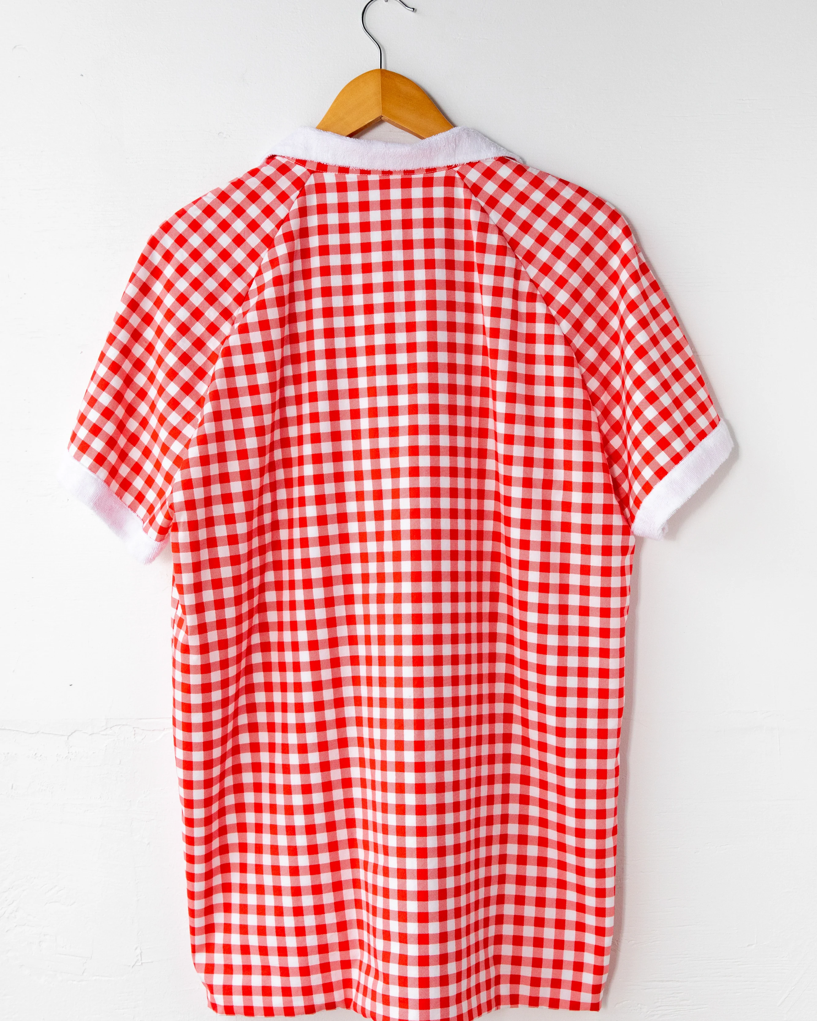 Gingham Cabana Shirt (Red) - Image 8