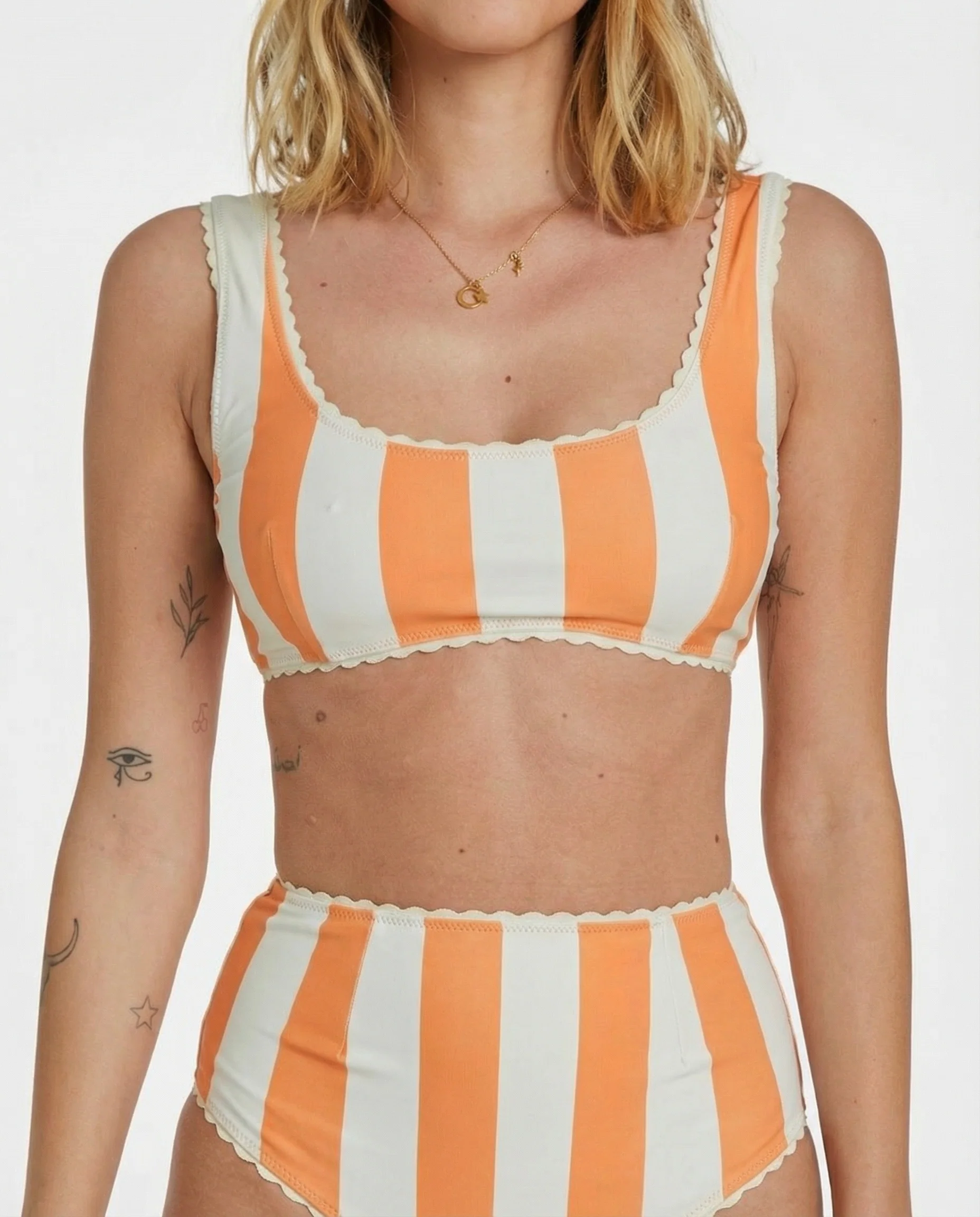 Cabana Stripe Bikini (Orange Poppy) - Image 5