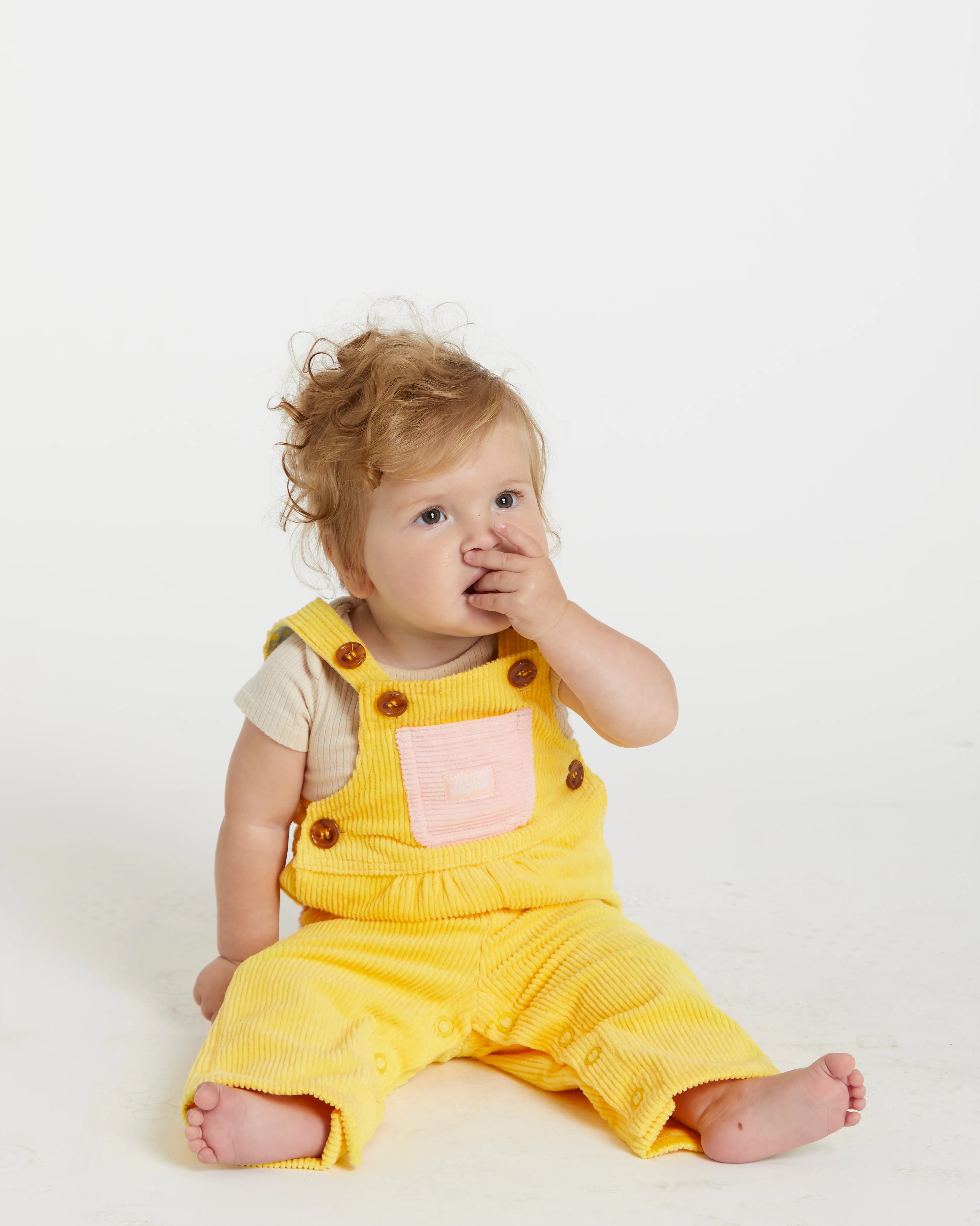 Kid's Overall (Yellow/Powder Pink) - Image 3