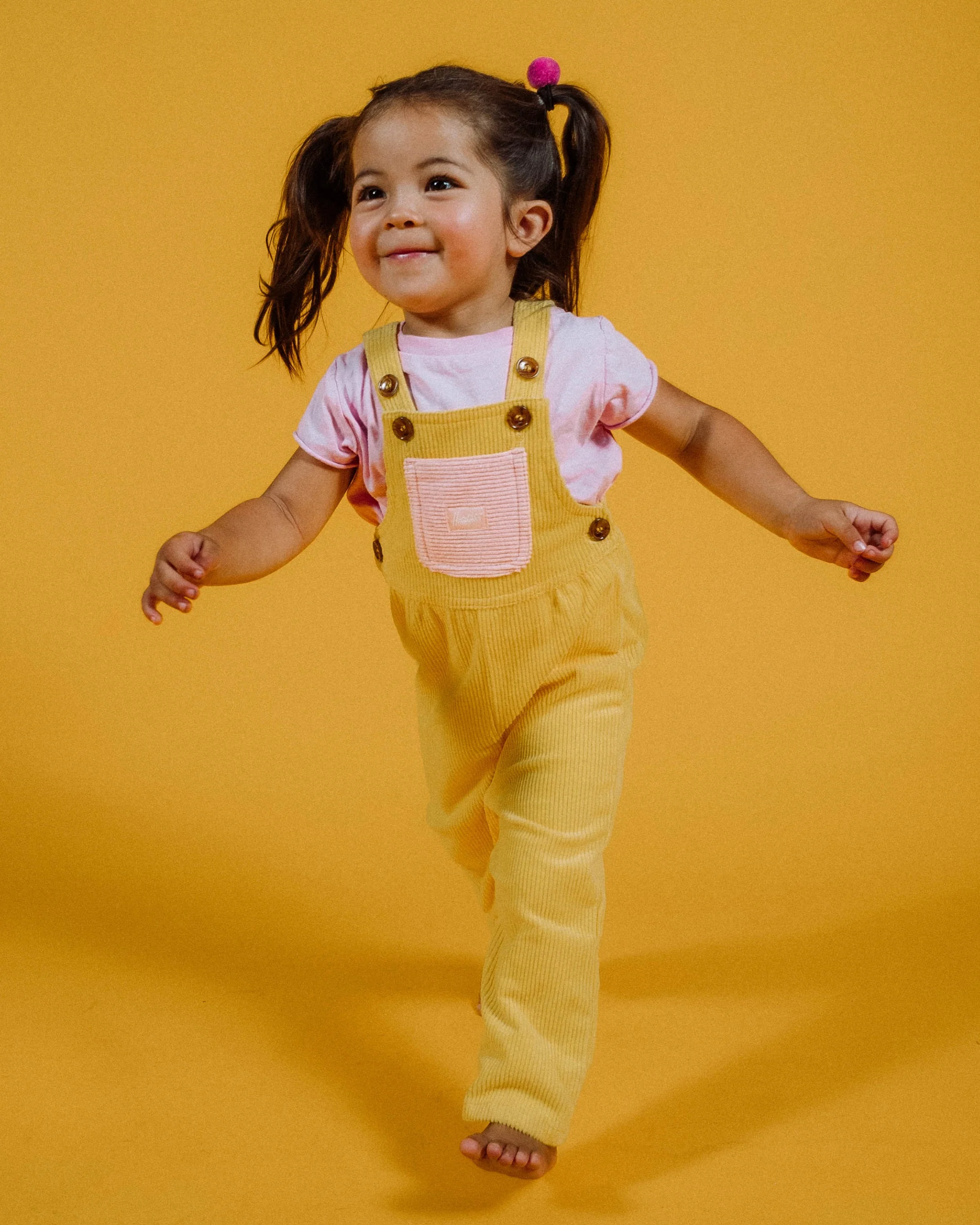 Kid's Overall (Yellow/Powder Pink) - Image 7