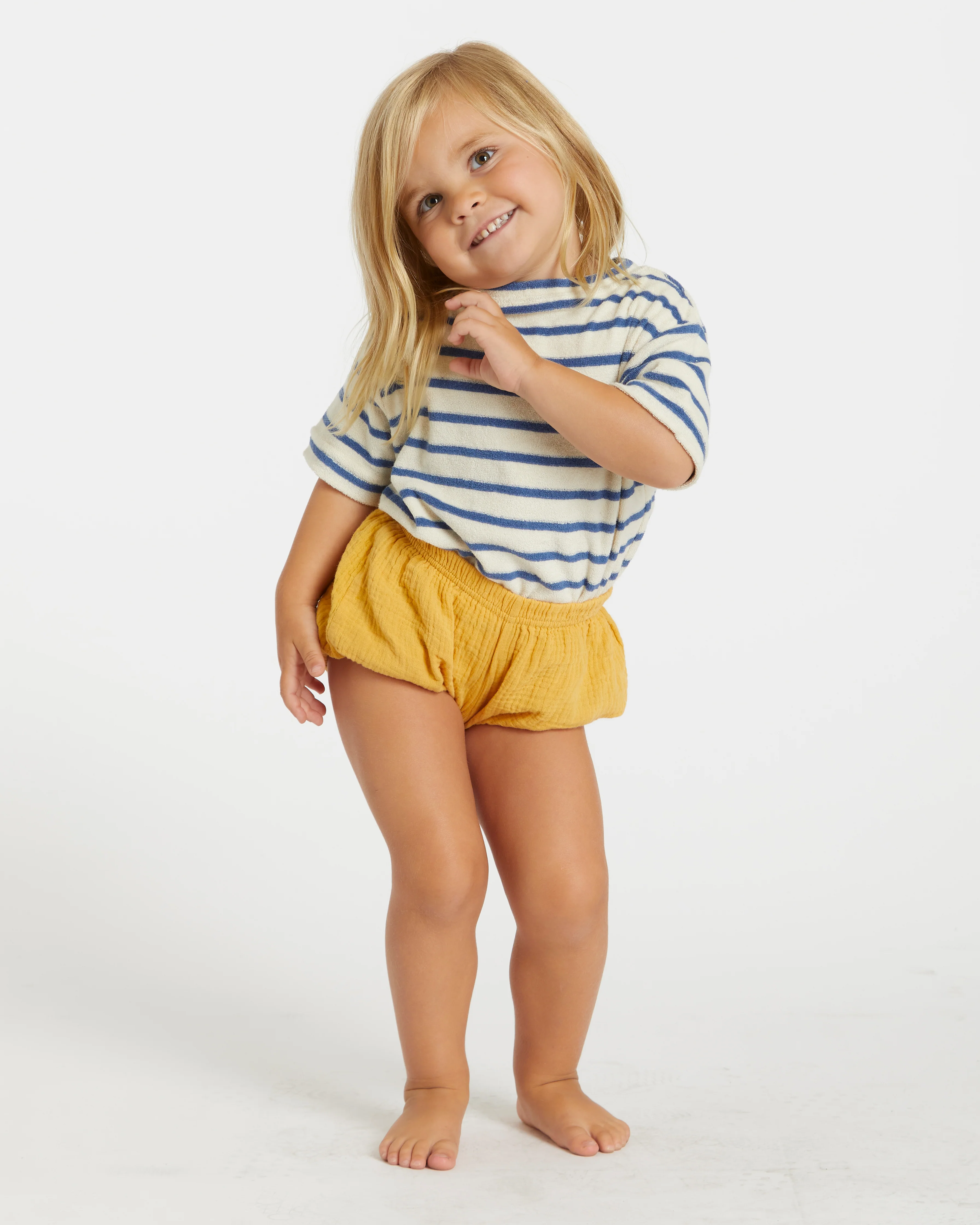 Kid's Terry Tee (Cream/Navy) - Image 4