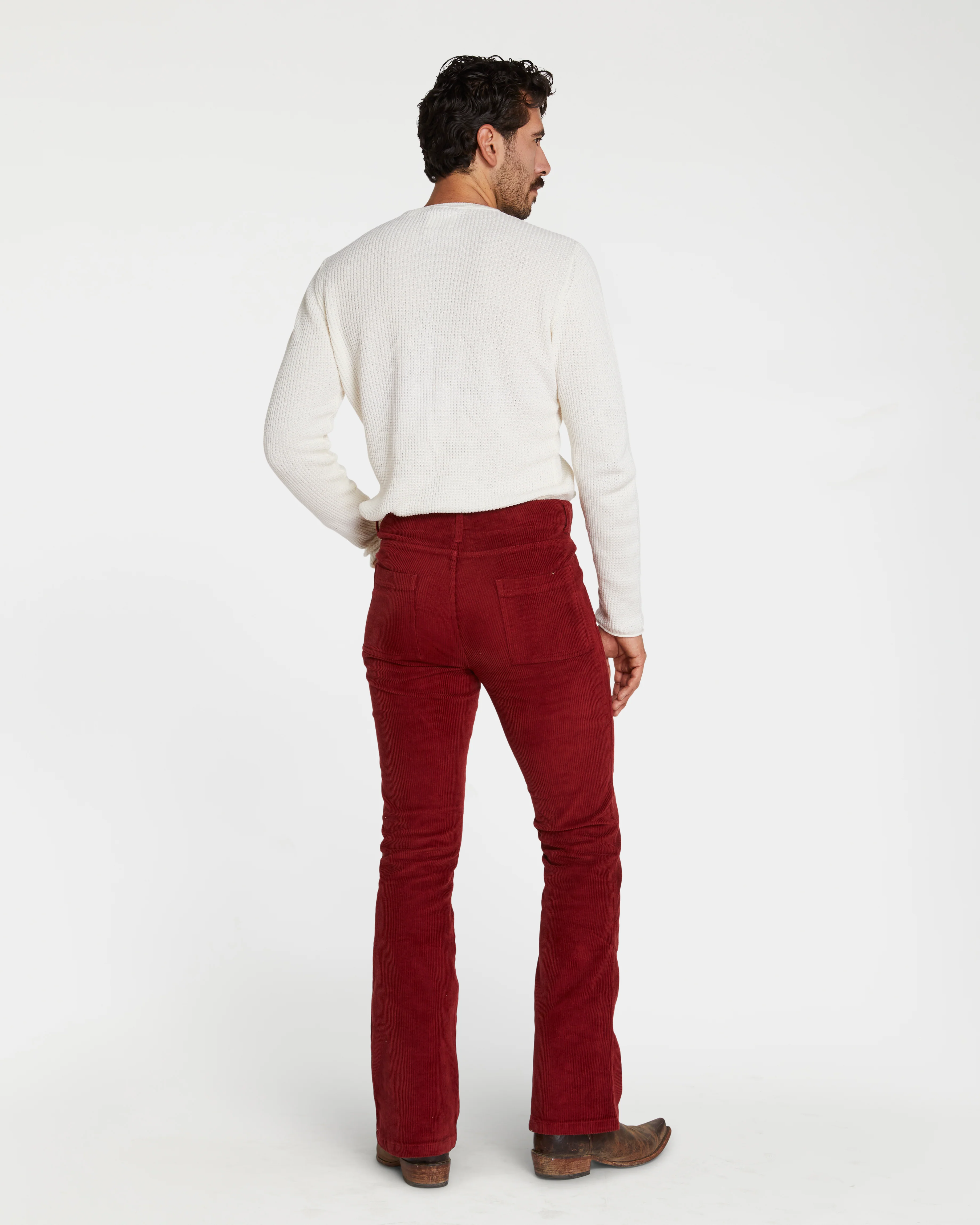 Men's Bell Bottom (Burgundy) - Image 2