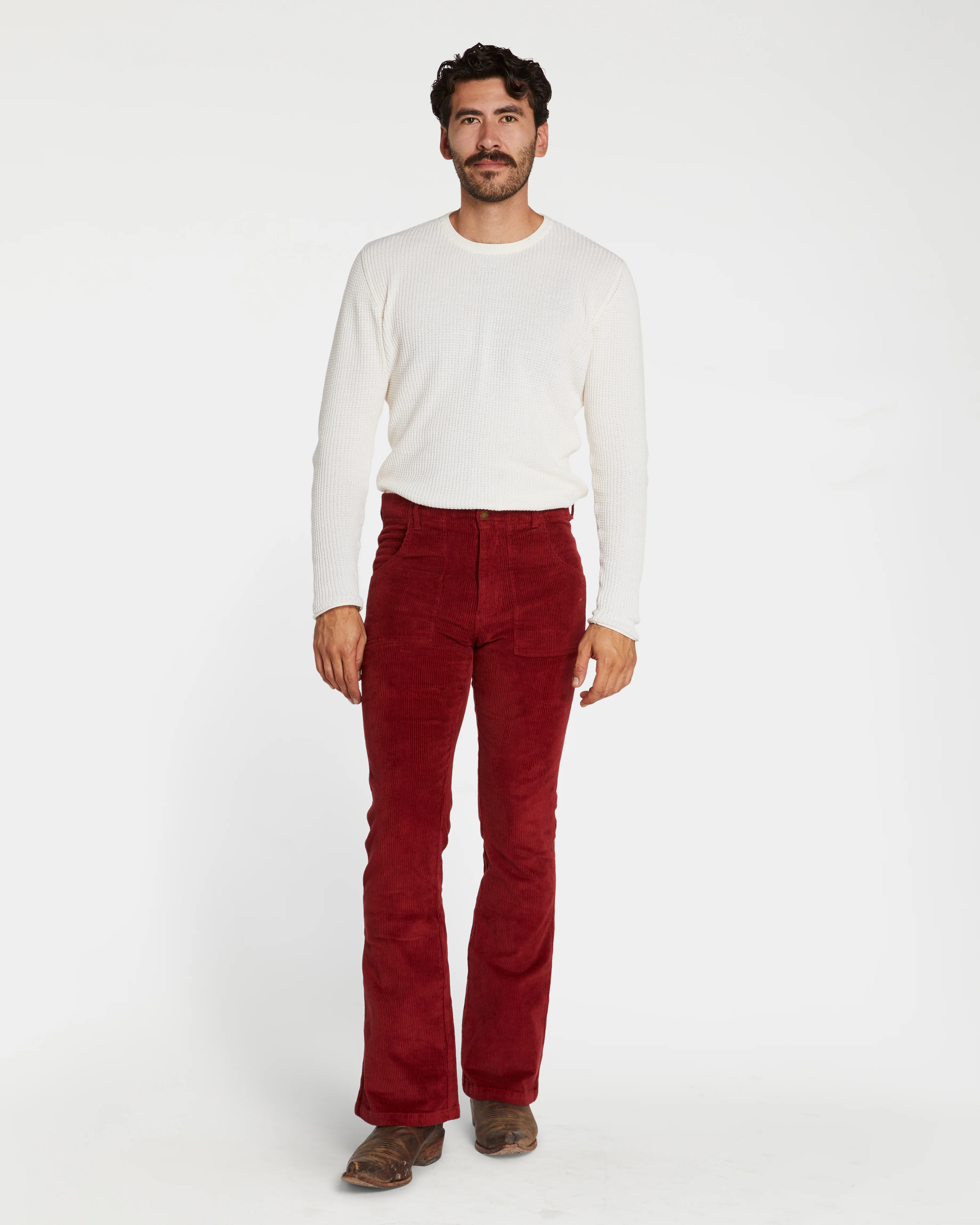 Men's Bell Bottom (Burgundy) - Image 6