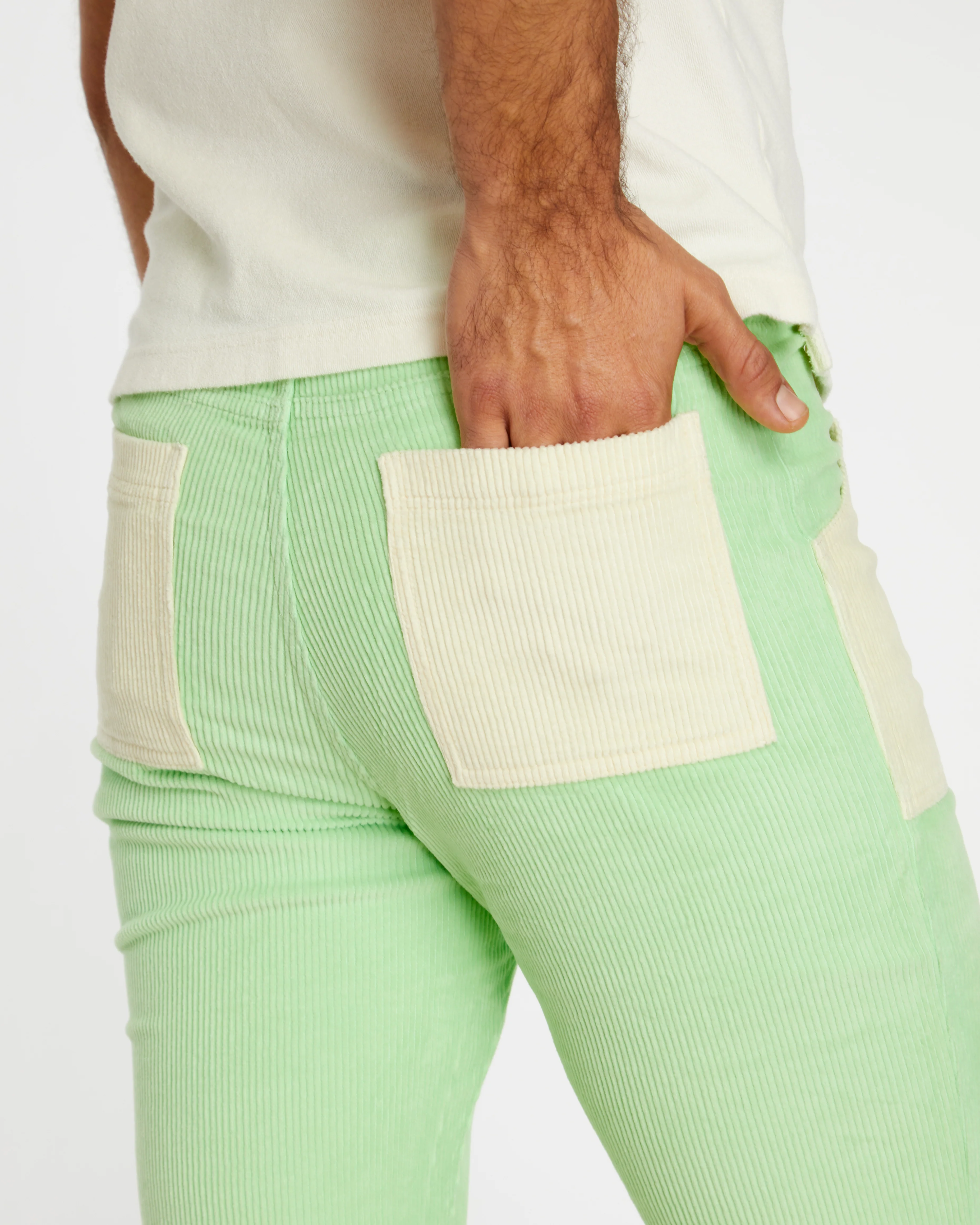 Men's Bell Bottom (Honeydew/Cream) - Image 2