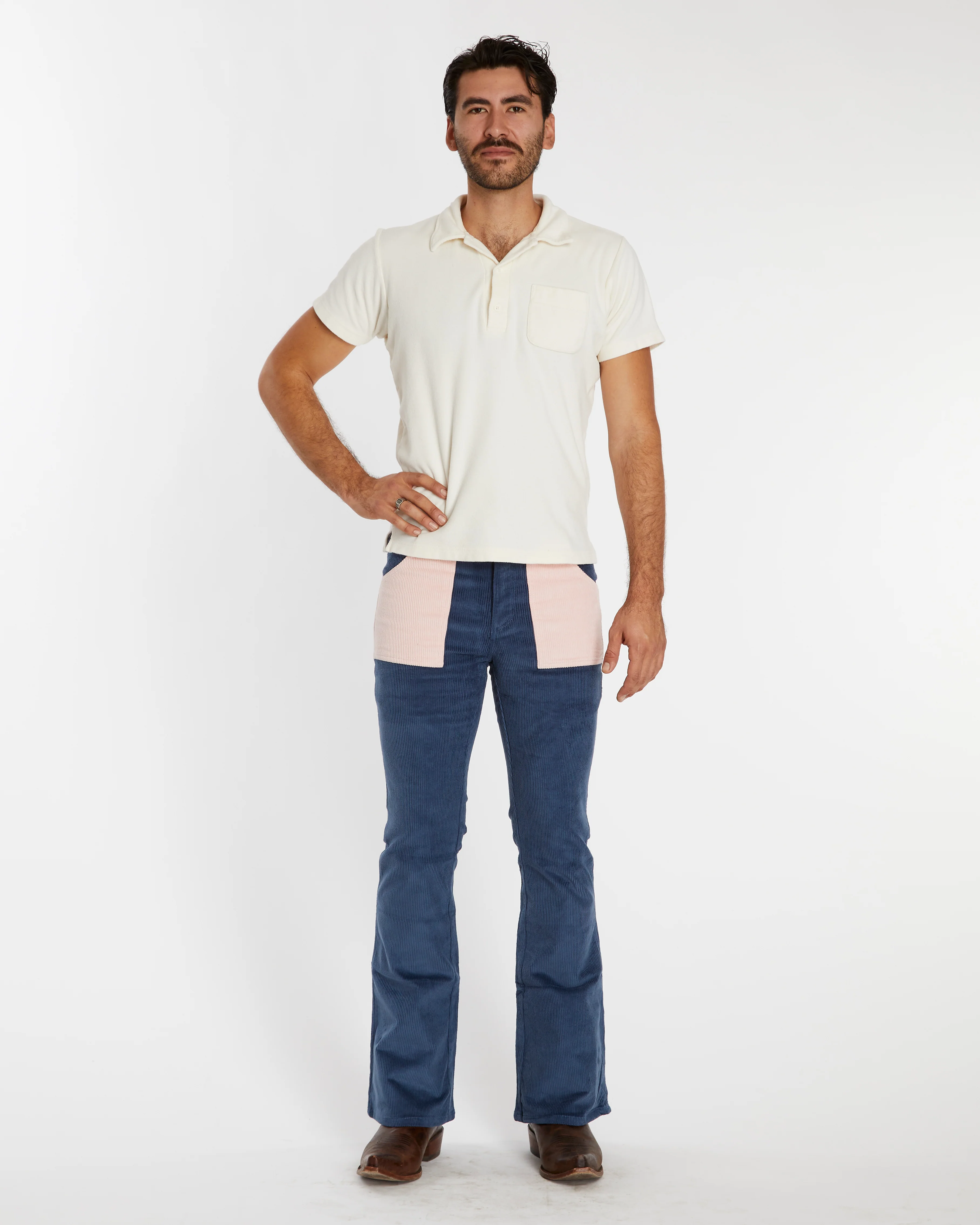 Men's Bell Bottom (Navy/Powder Pink) - Image 3