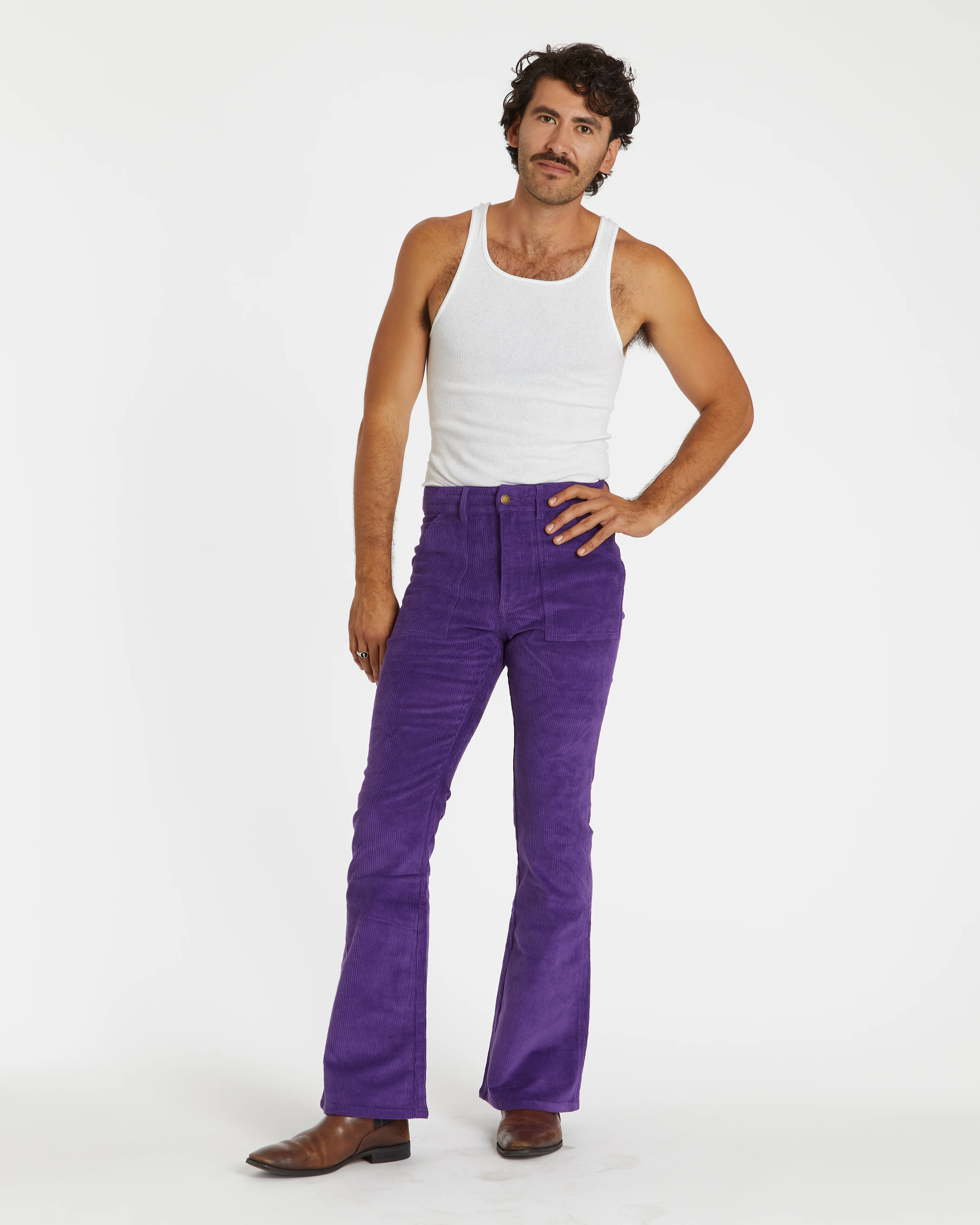 Men's Bell Bottom (Plum) - Image 3