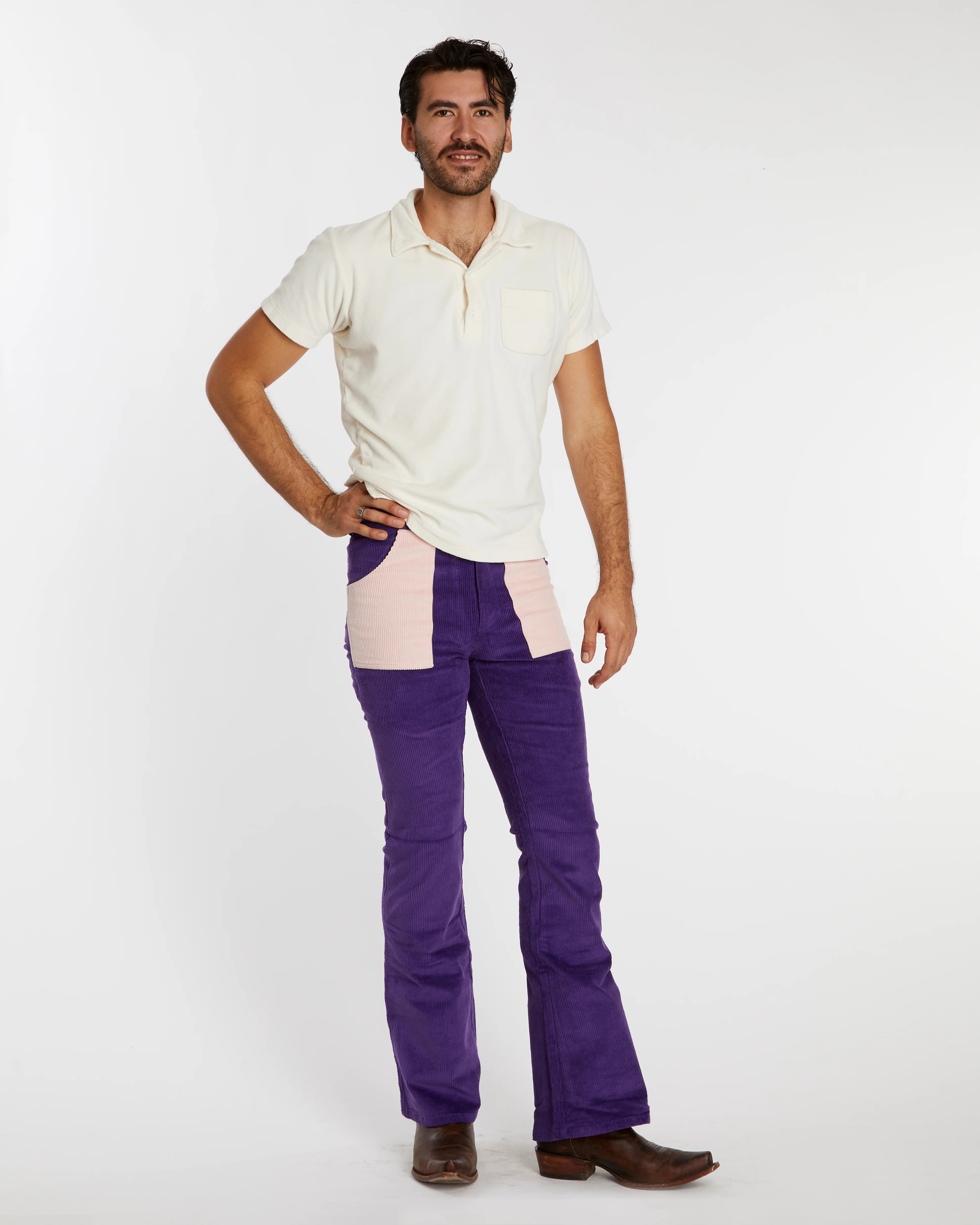 Men's Bell Bottom (Plum/Powder Pink) - Image 3