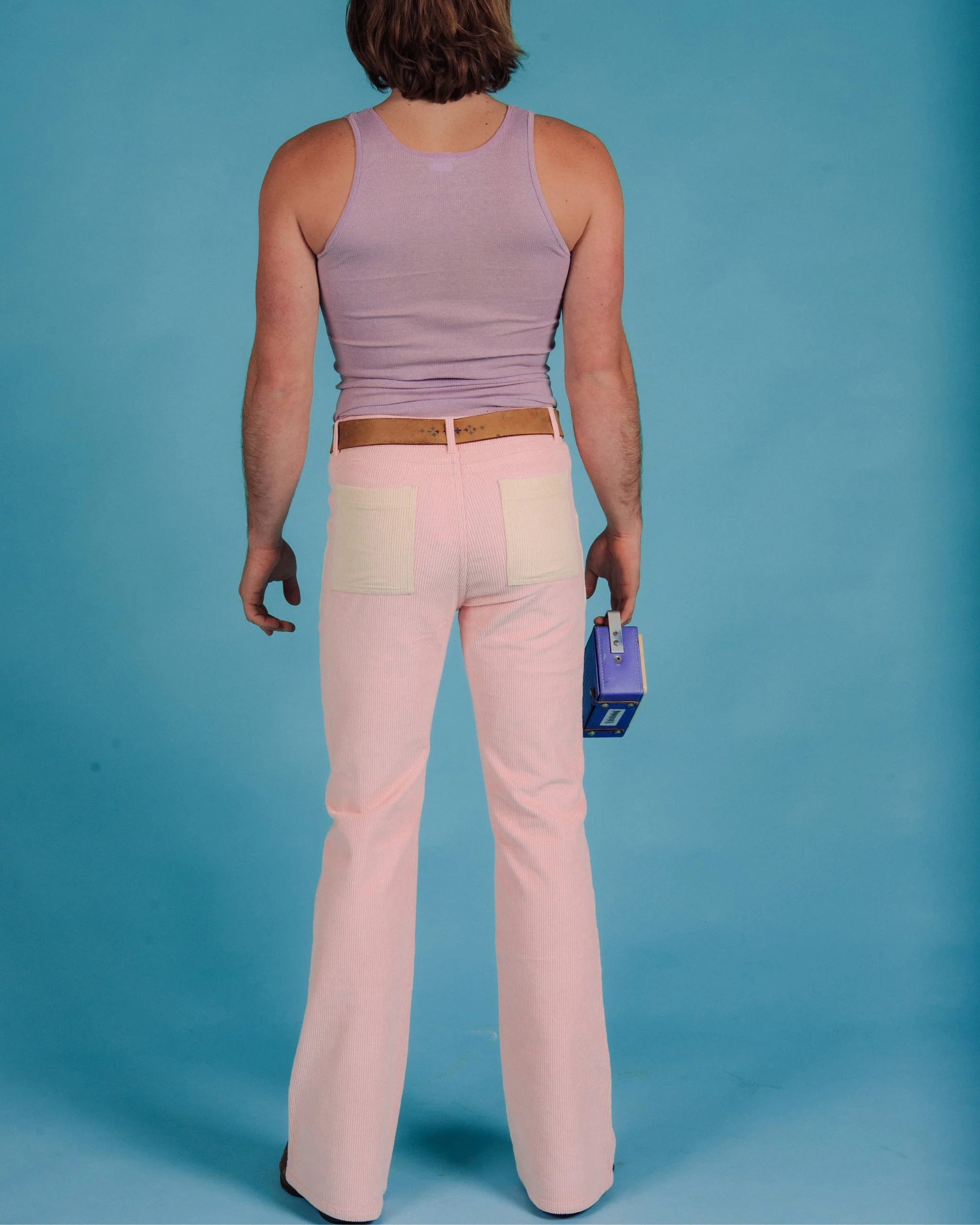 Men's Bell Bottom (Powder Pink/Cream) - Image 5