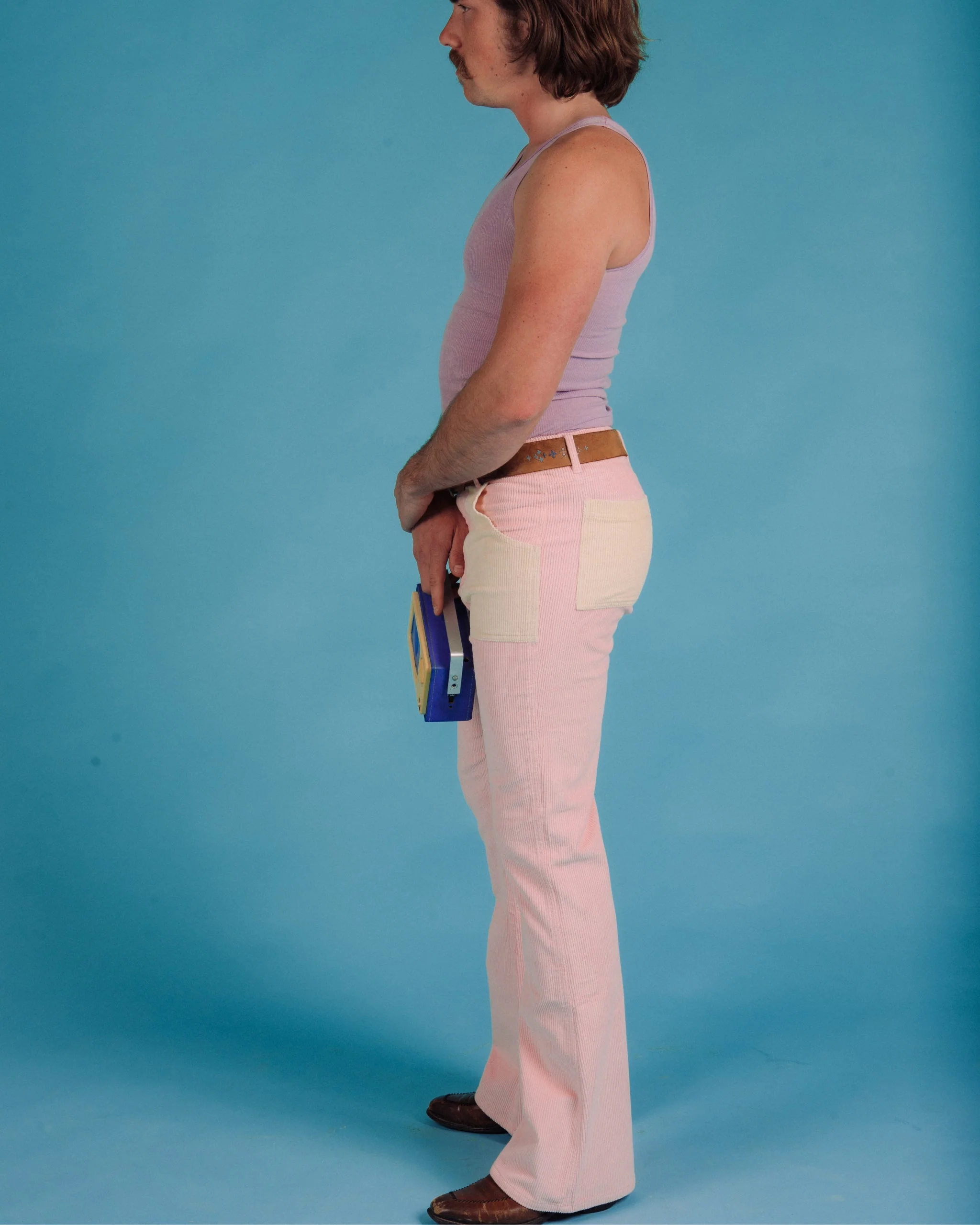 Men's Bell Bottom (Powder Pink/Cream) - Image 6