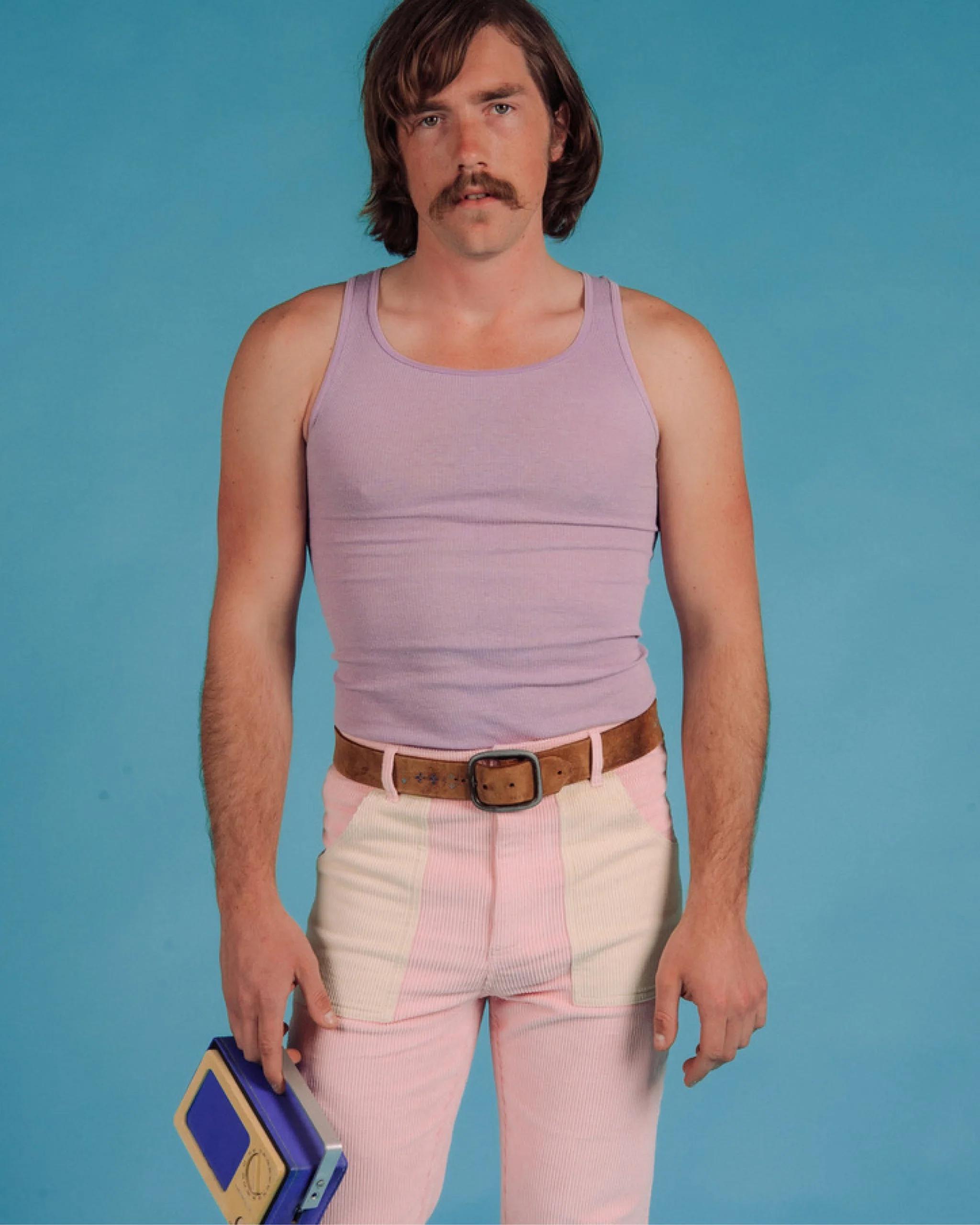 Men's Bell Bottom (Powder Pink/Cream) - Image 7