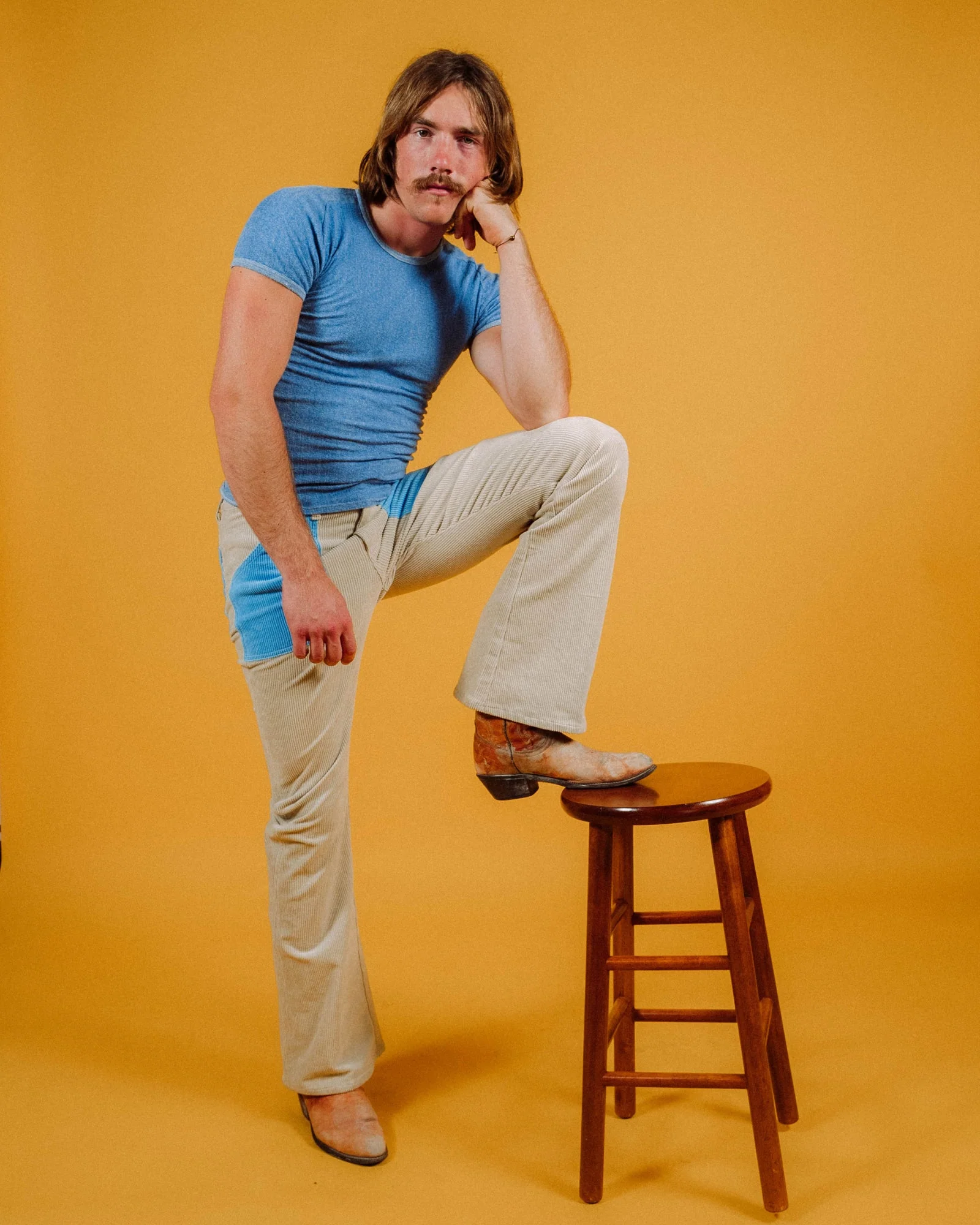Men's Bell Bottom (Sand/Blue Poppy) - Image 4
