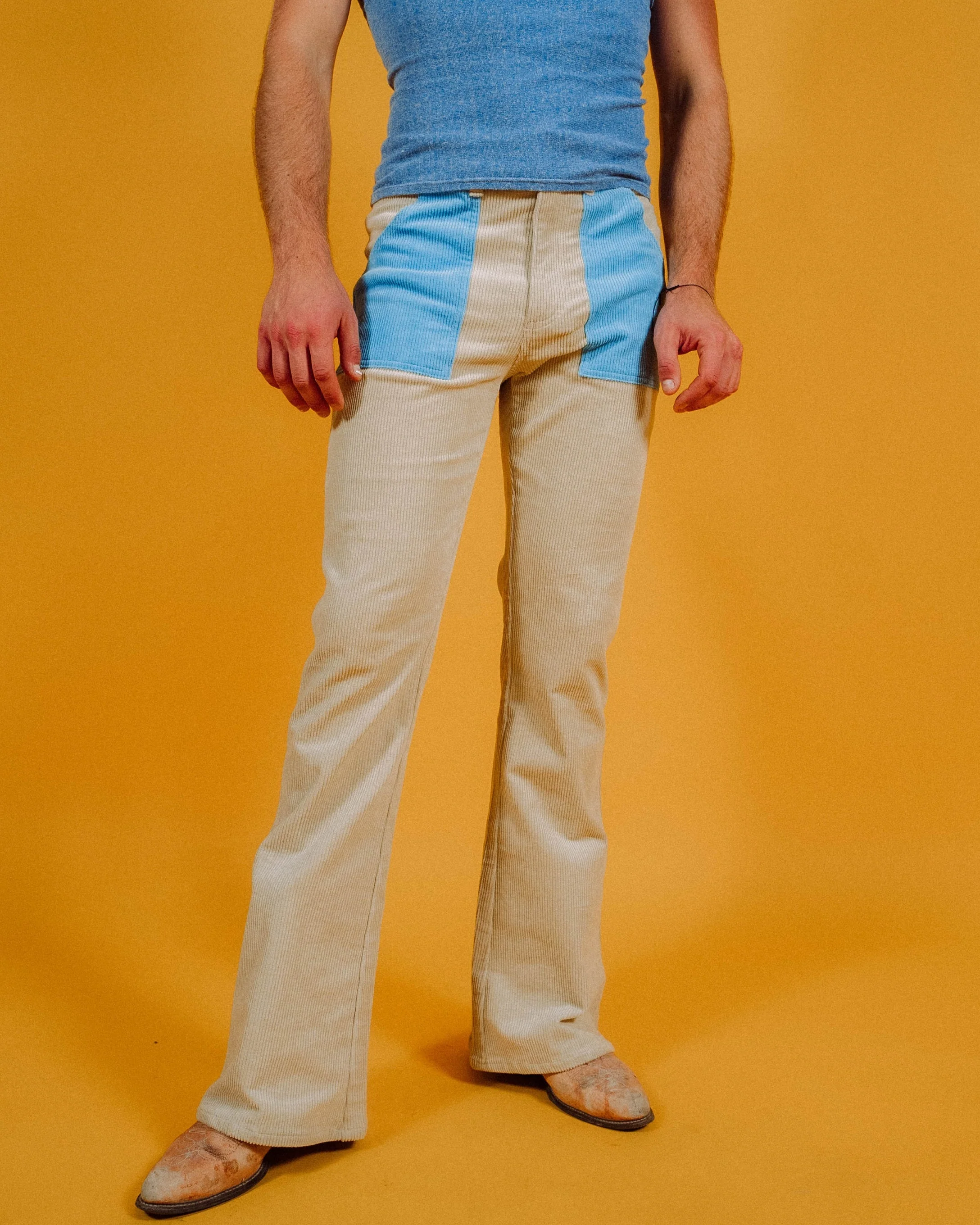 Men's Bell Bottom (Sand/Blue Poppy) - Image 5