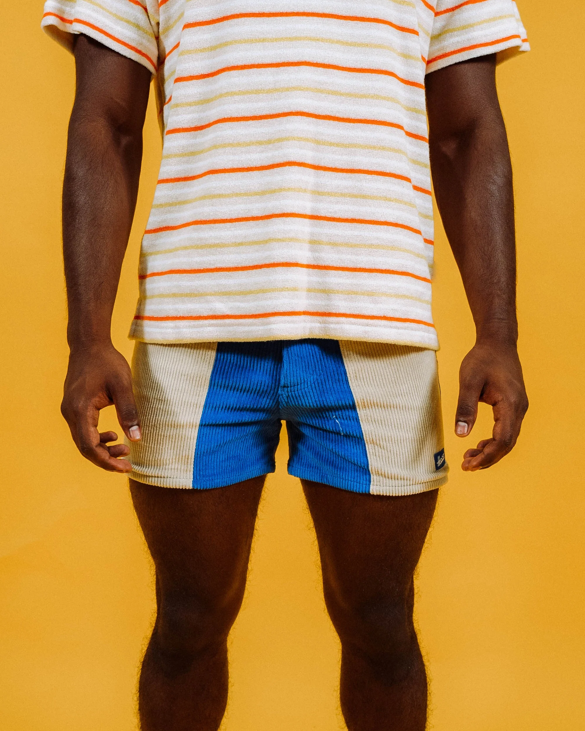 Men's Terry Tee (Cream/Yellow/Orange) - Image 2