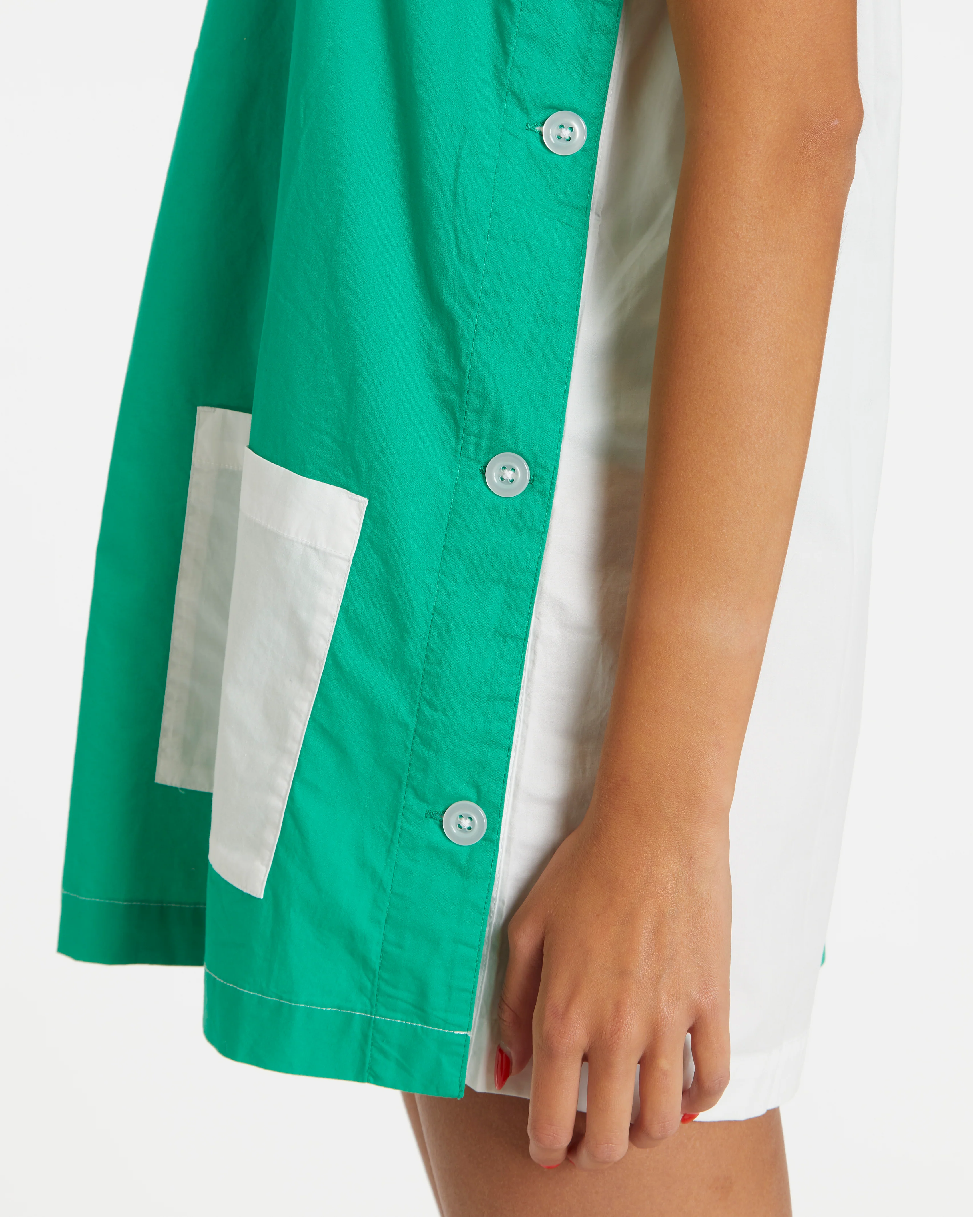 Two-Tone Smock (Green/White) - Image 5