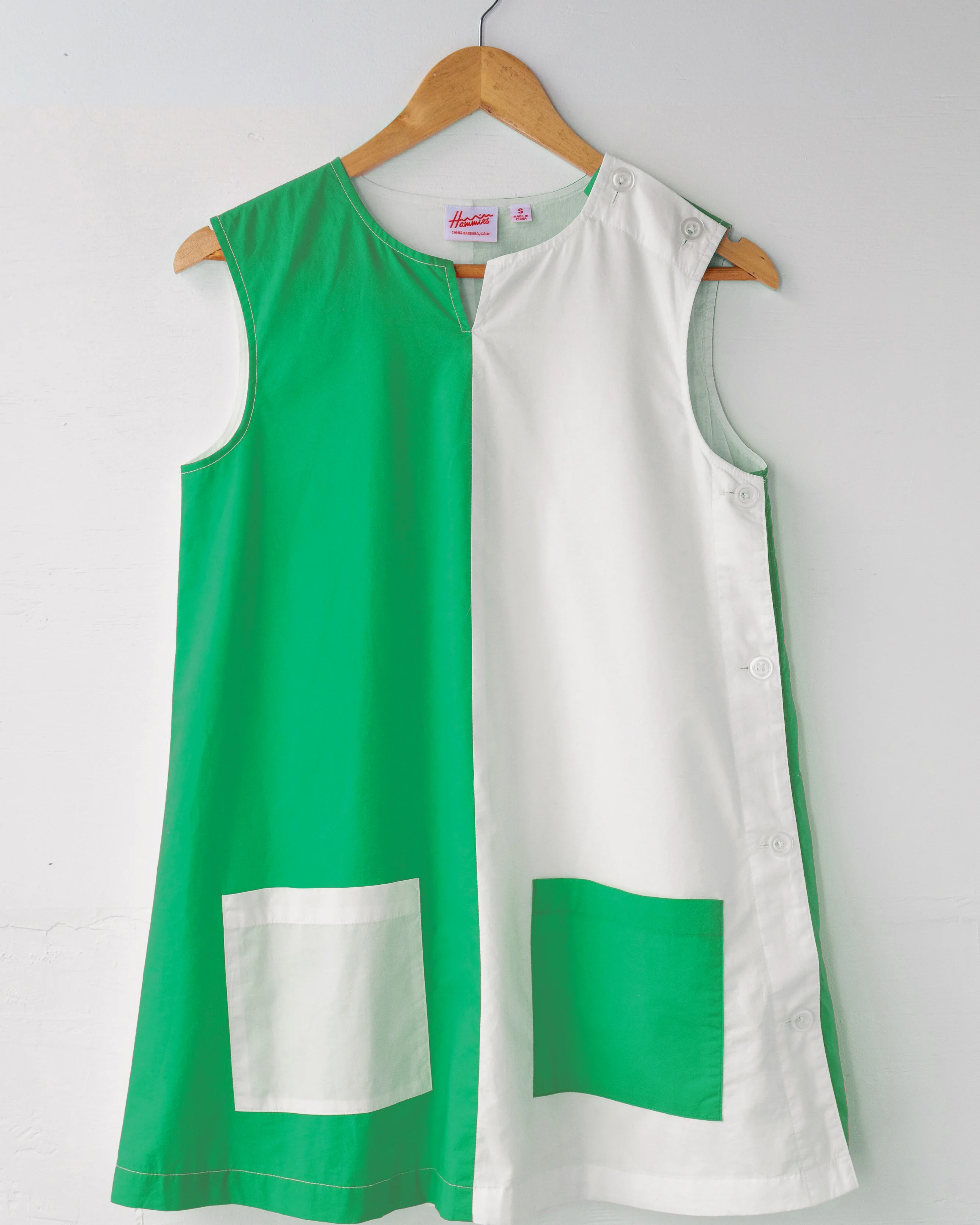 Two-Tone Smock (Green/White) - Image 7