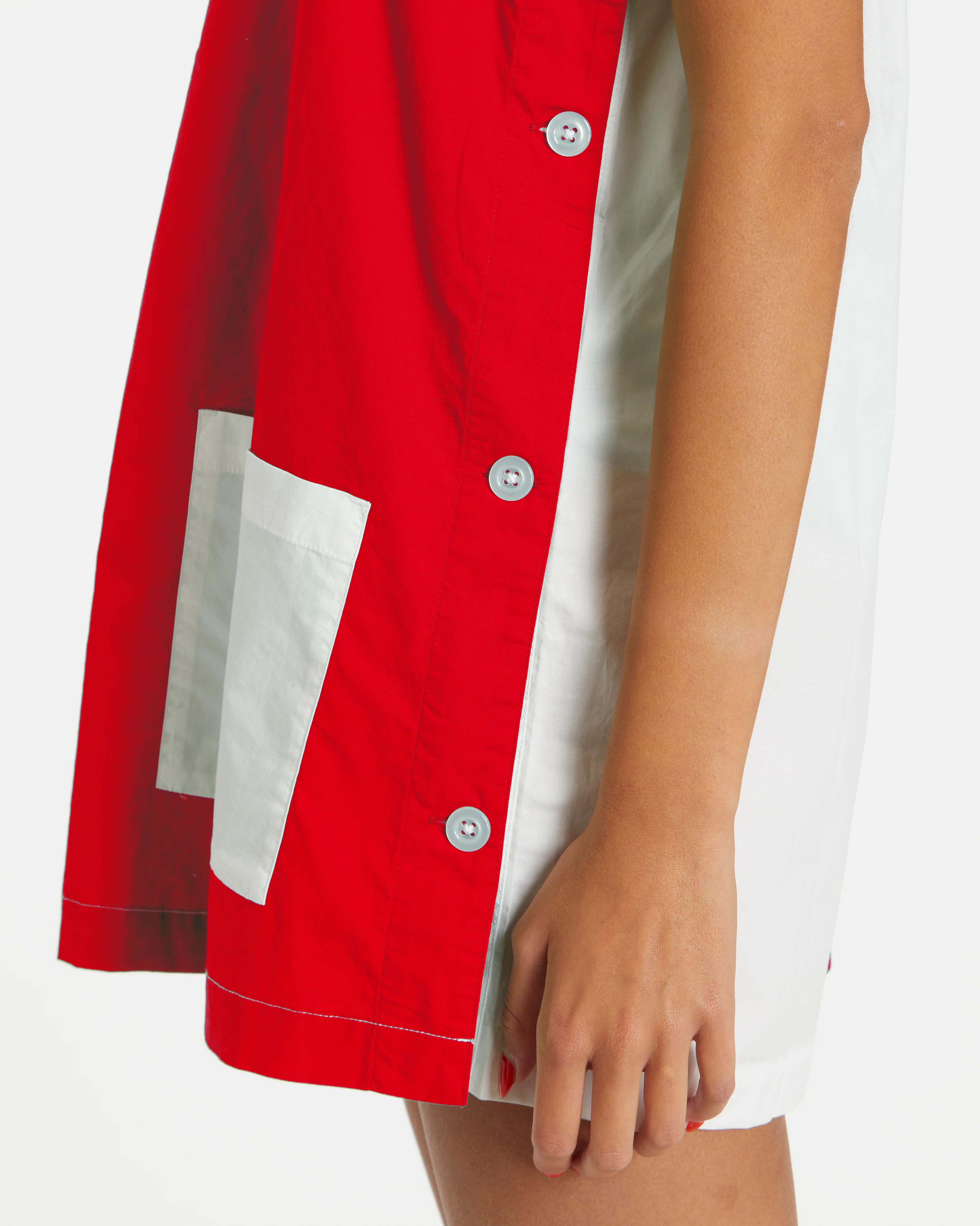 Two-Tone Smock (Red/White) - Image 5