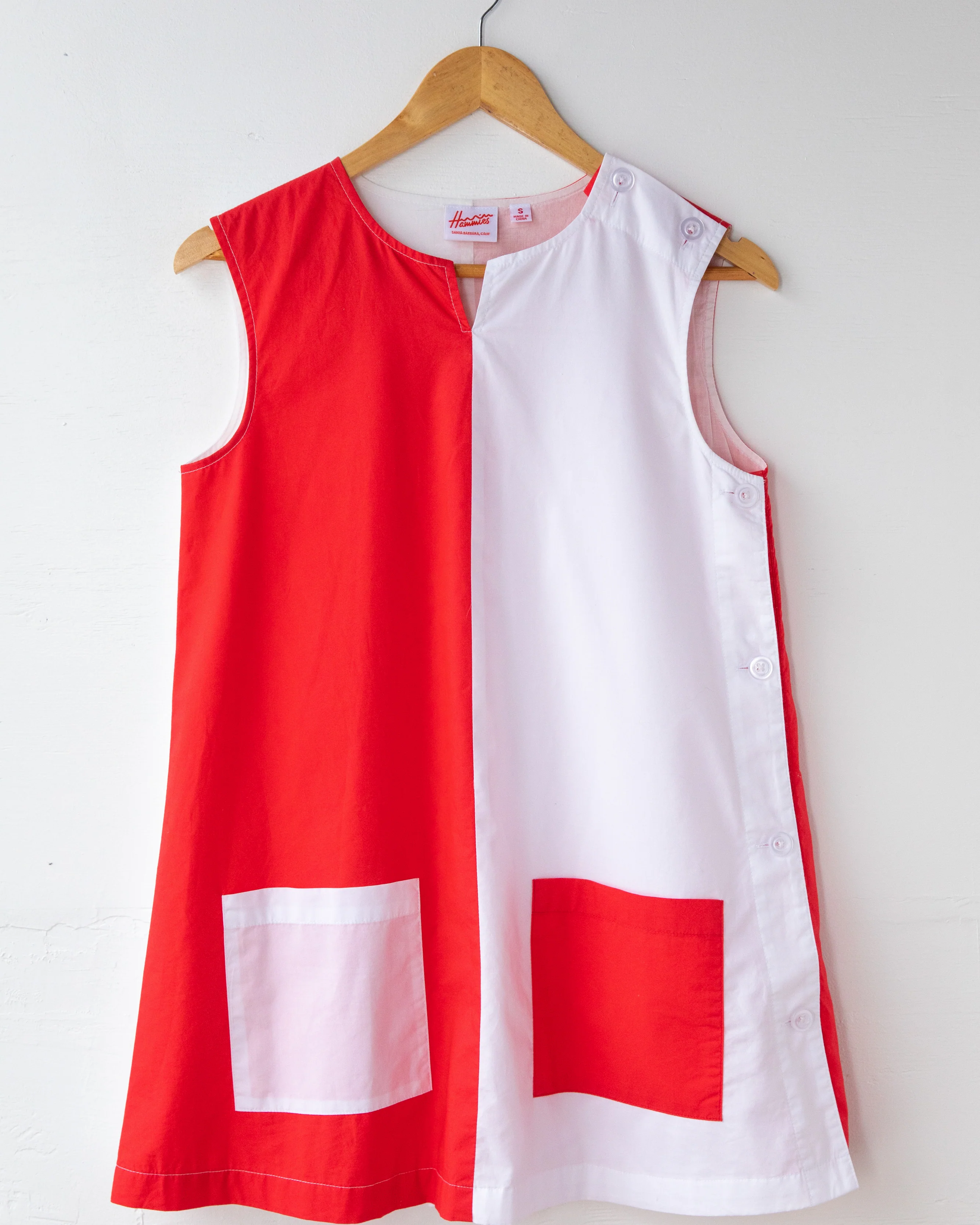 Two-Tone Smock (Red/White) - Image 6
