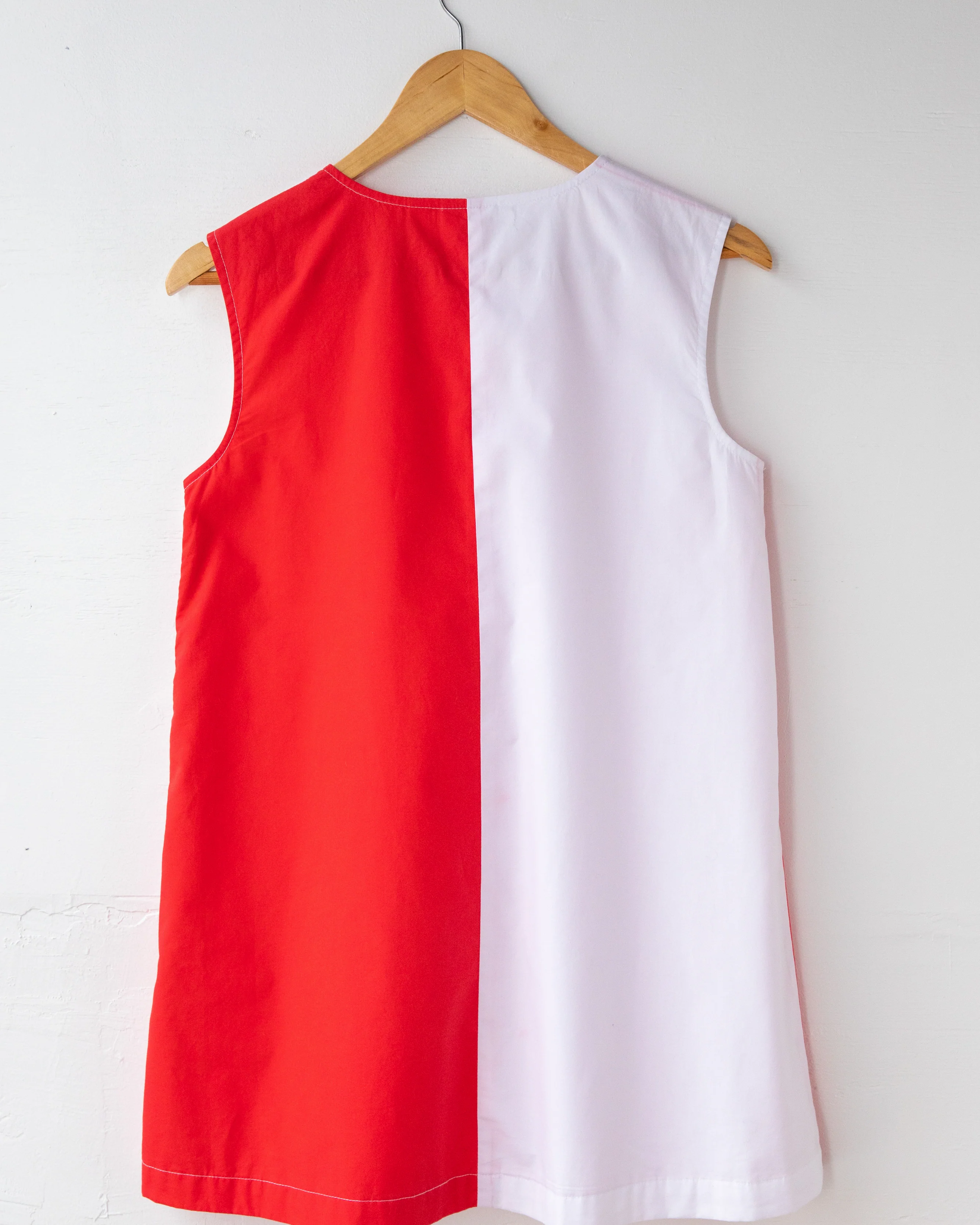 Two-Tone Smock (Red/White) - Image 7