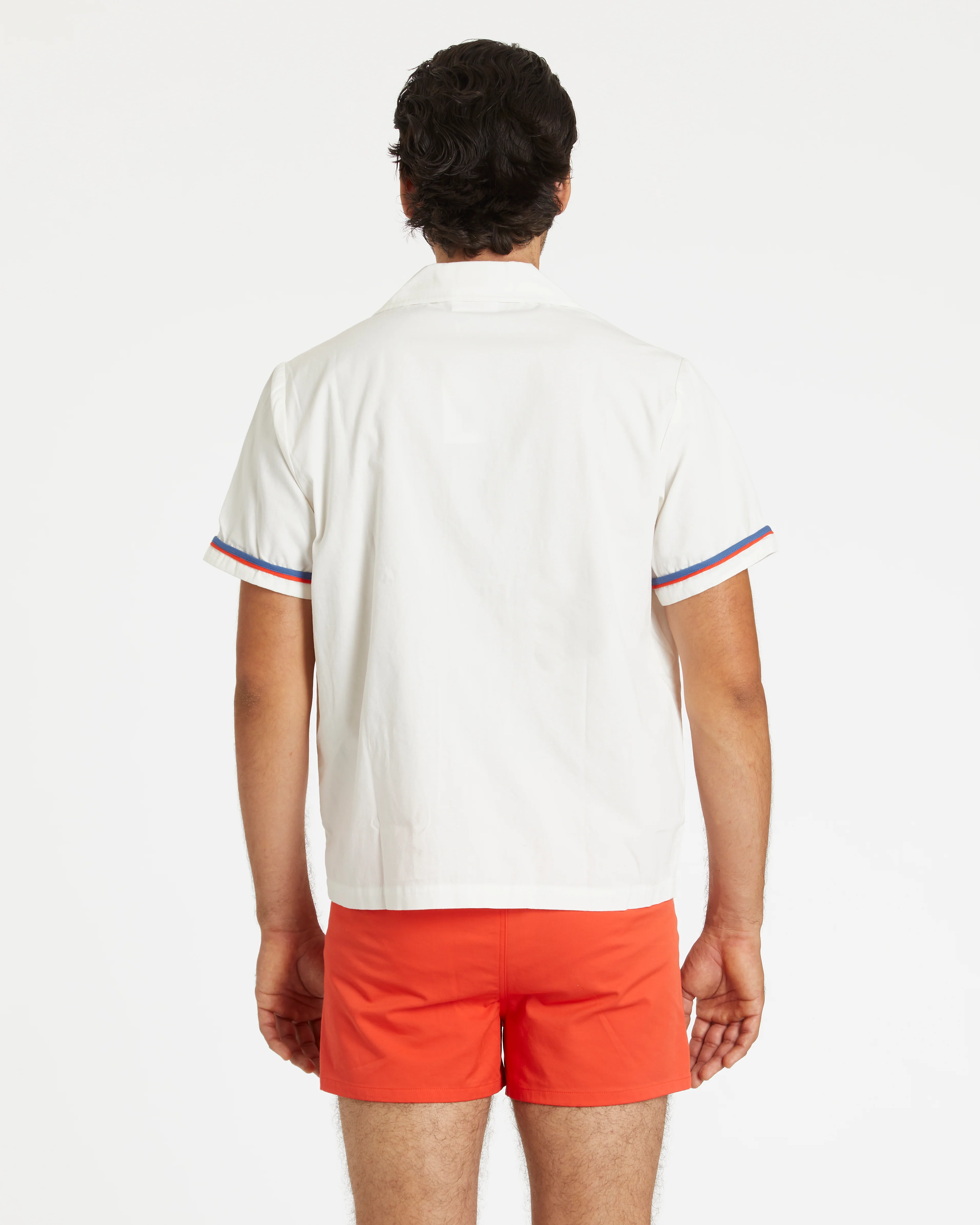 Summer Cabana Shirt (White/Navy/Red) - Image 3