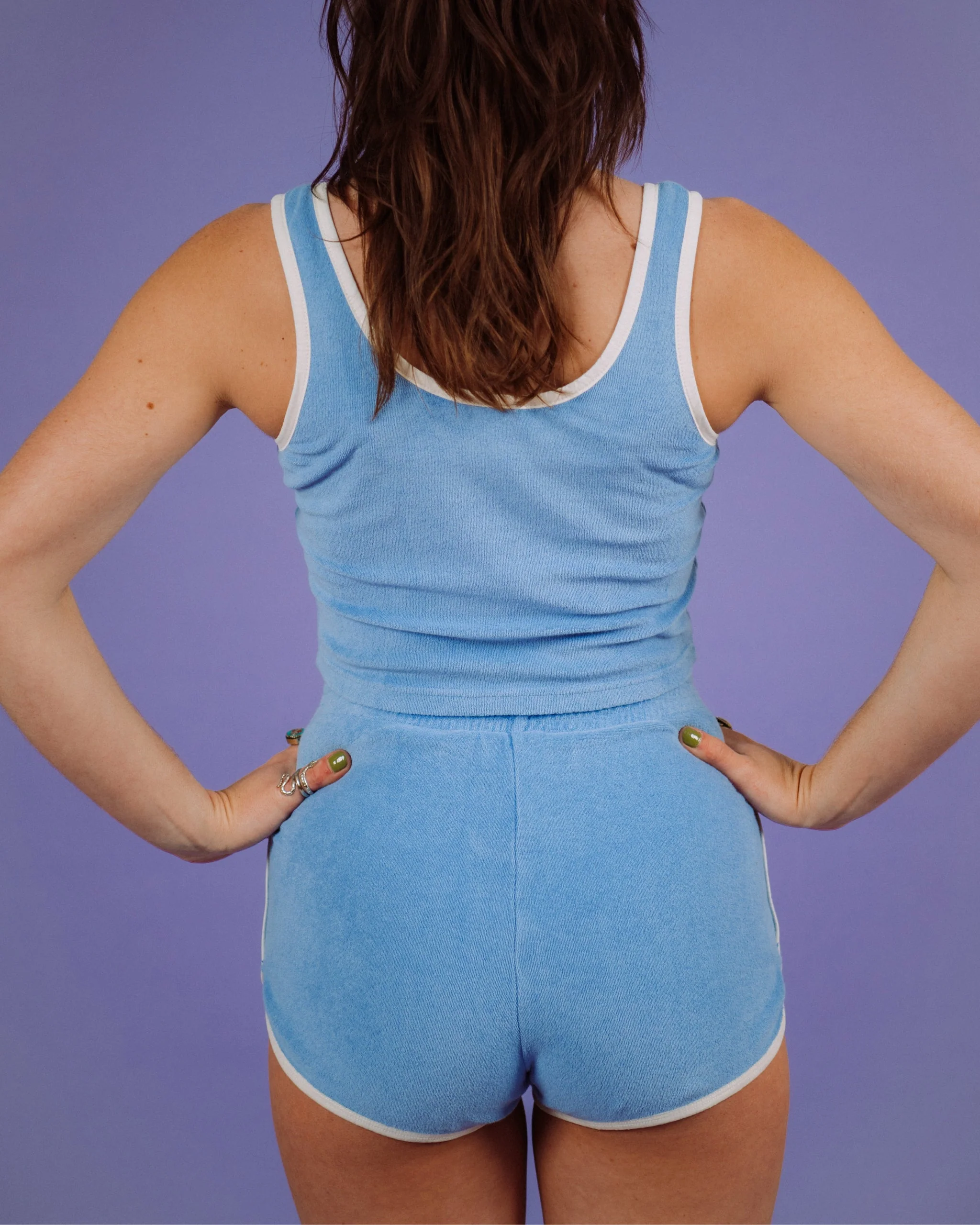 Terry Dolphin Short (Blue Poppy/Cream) - Image 14