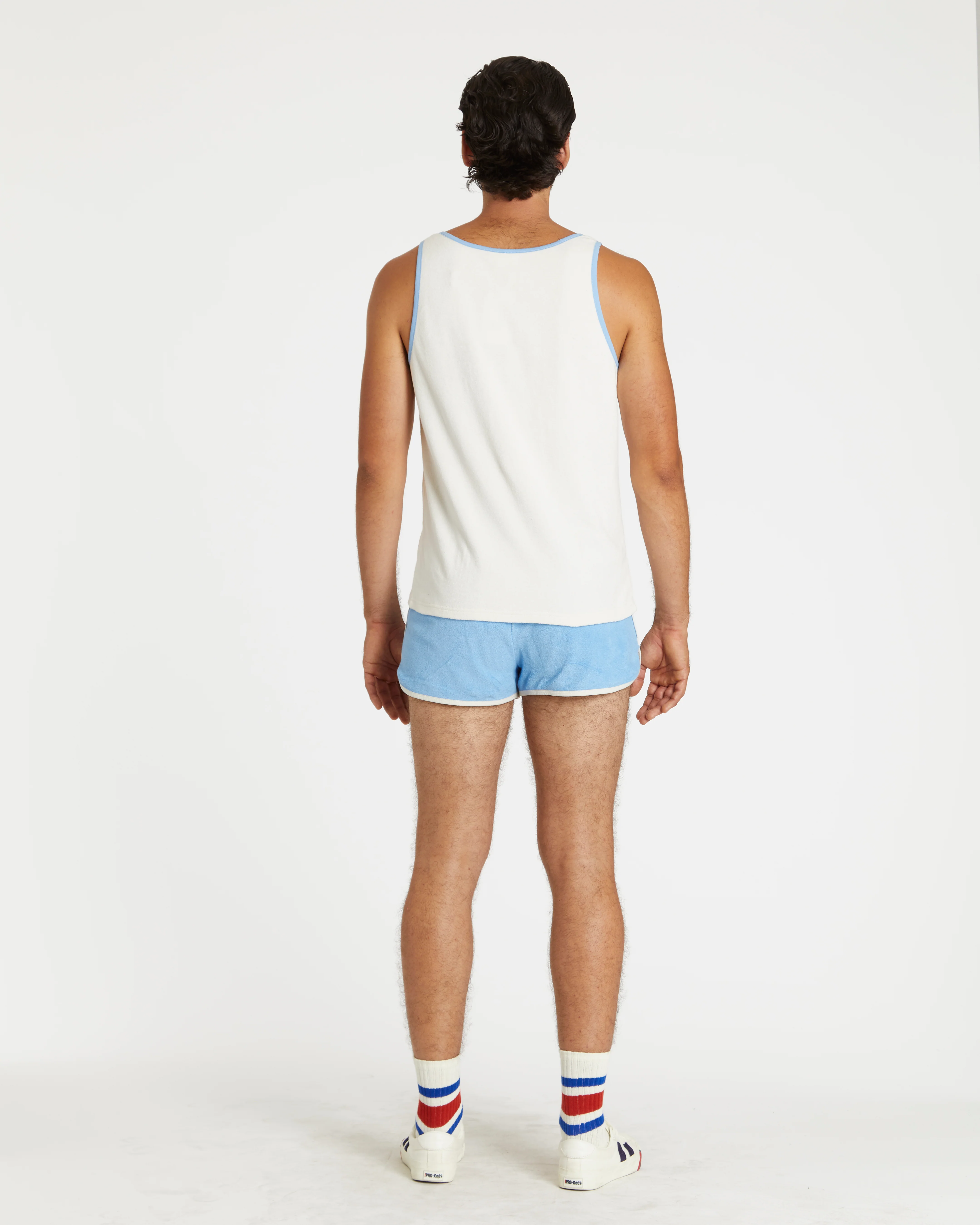 Terry Dolphin Short (Blue Poppy/Cream) - Image 4