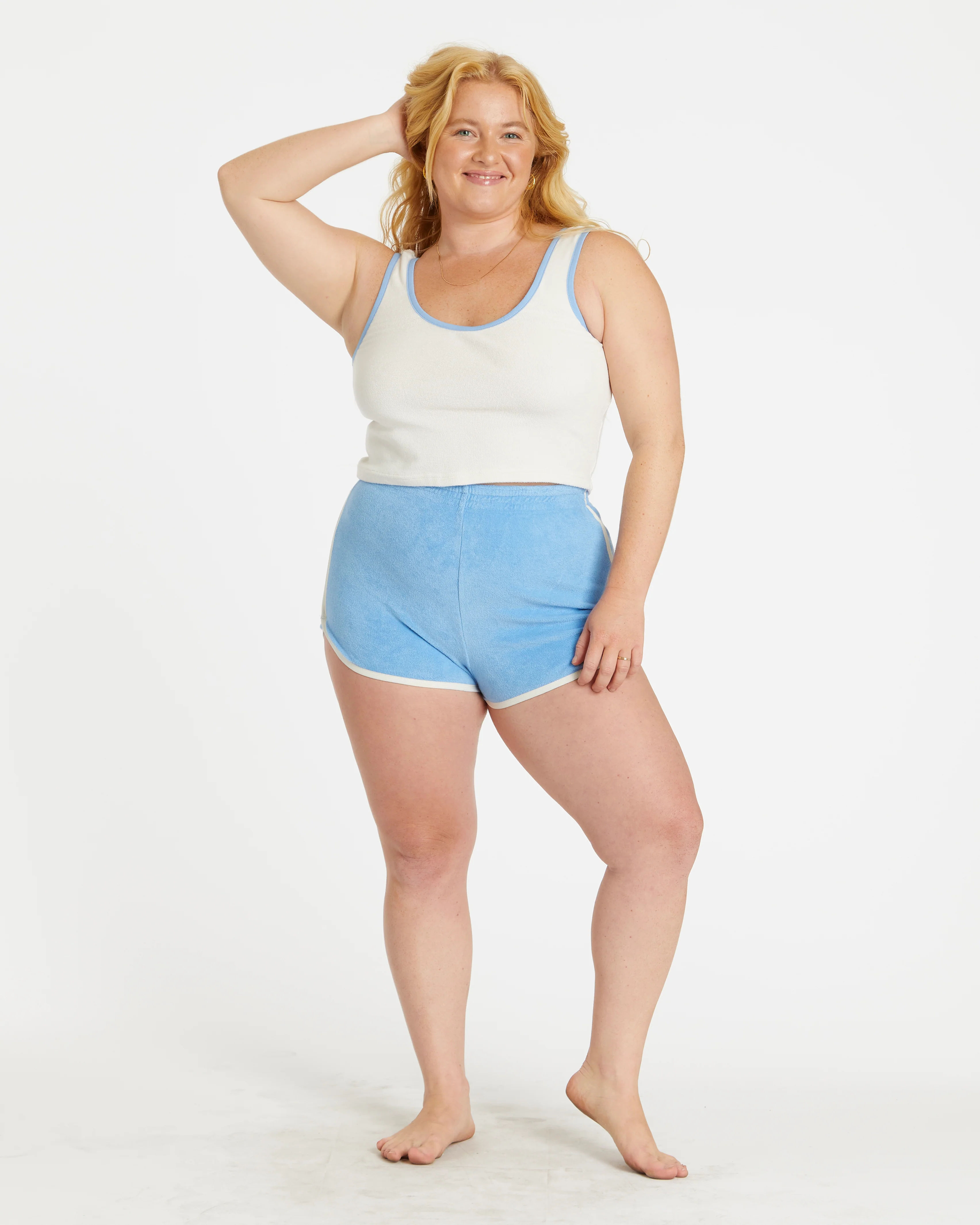 Terry Dolphin Short (Blue Poppy/Cream) - Image 9