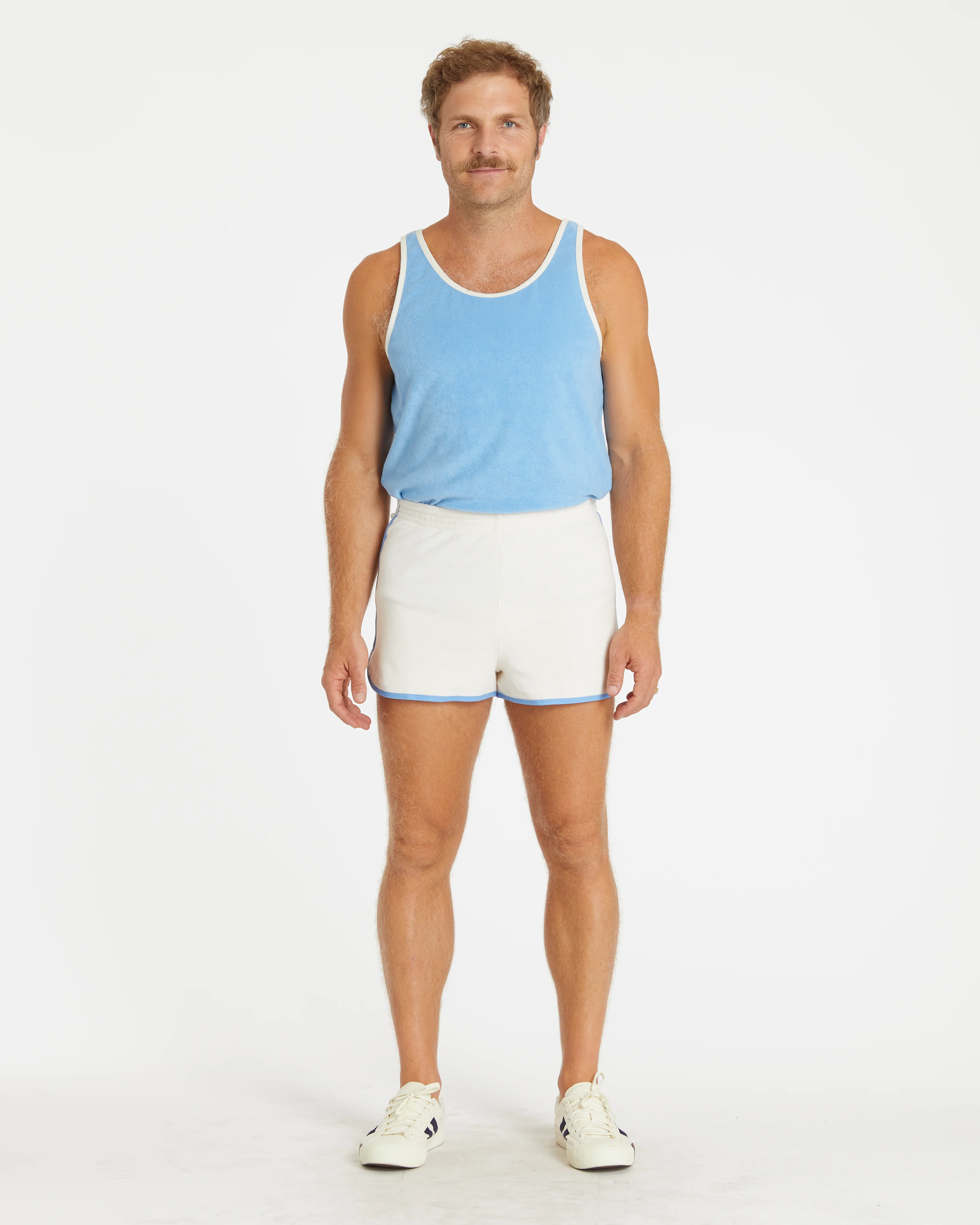 Terry Dolphin Short (Cream/Blue Poppy) - Image 7