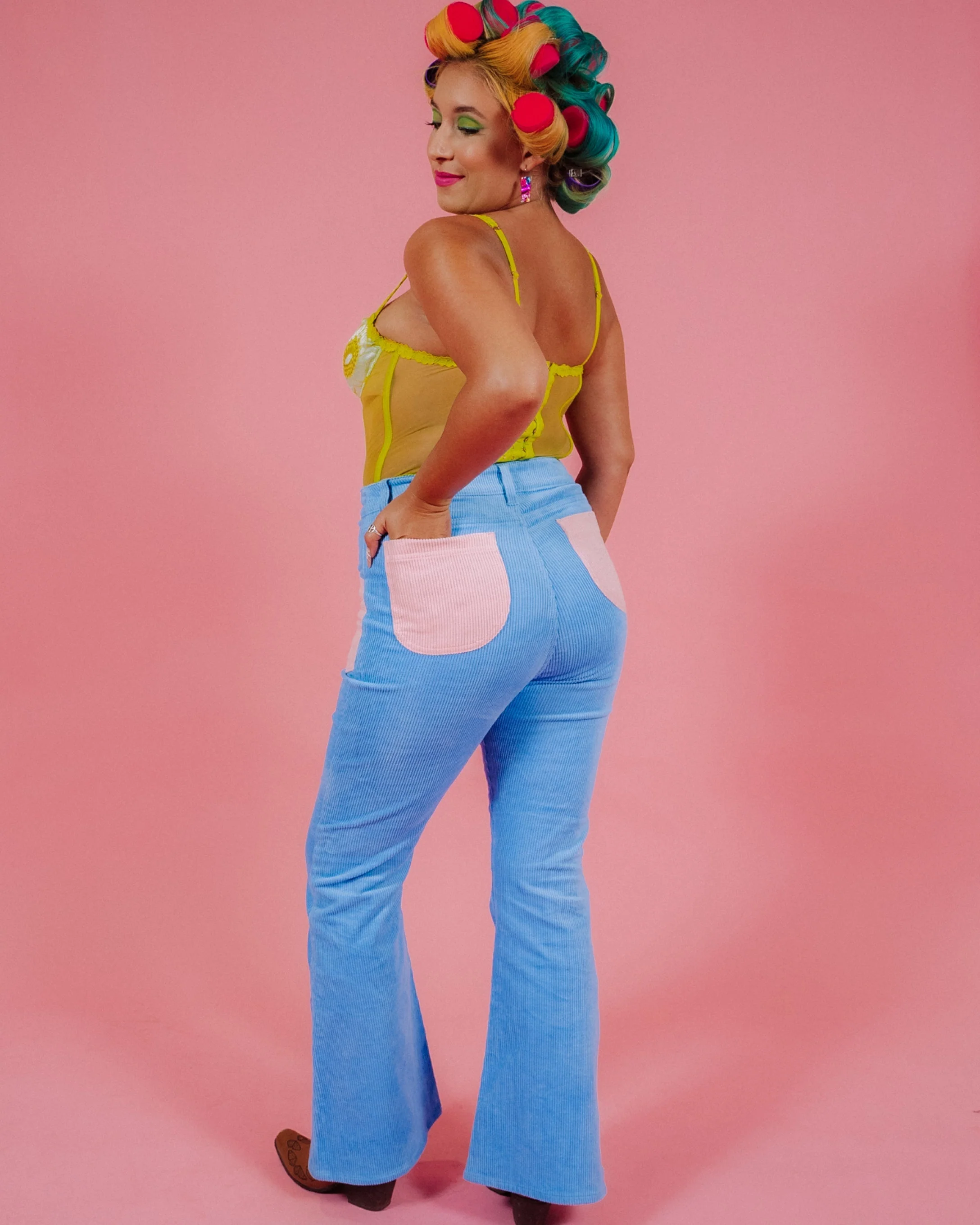 Women's Bell Bottom (Blue Poppy/Powder Pink) - Image 3