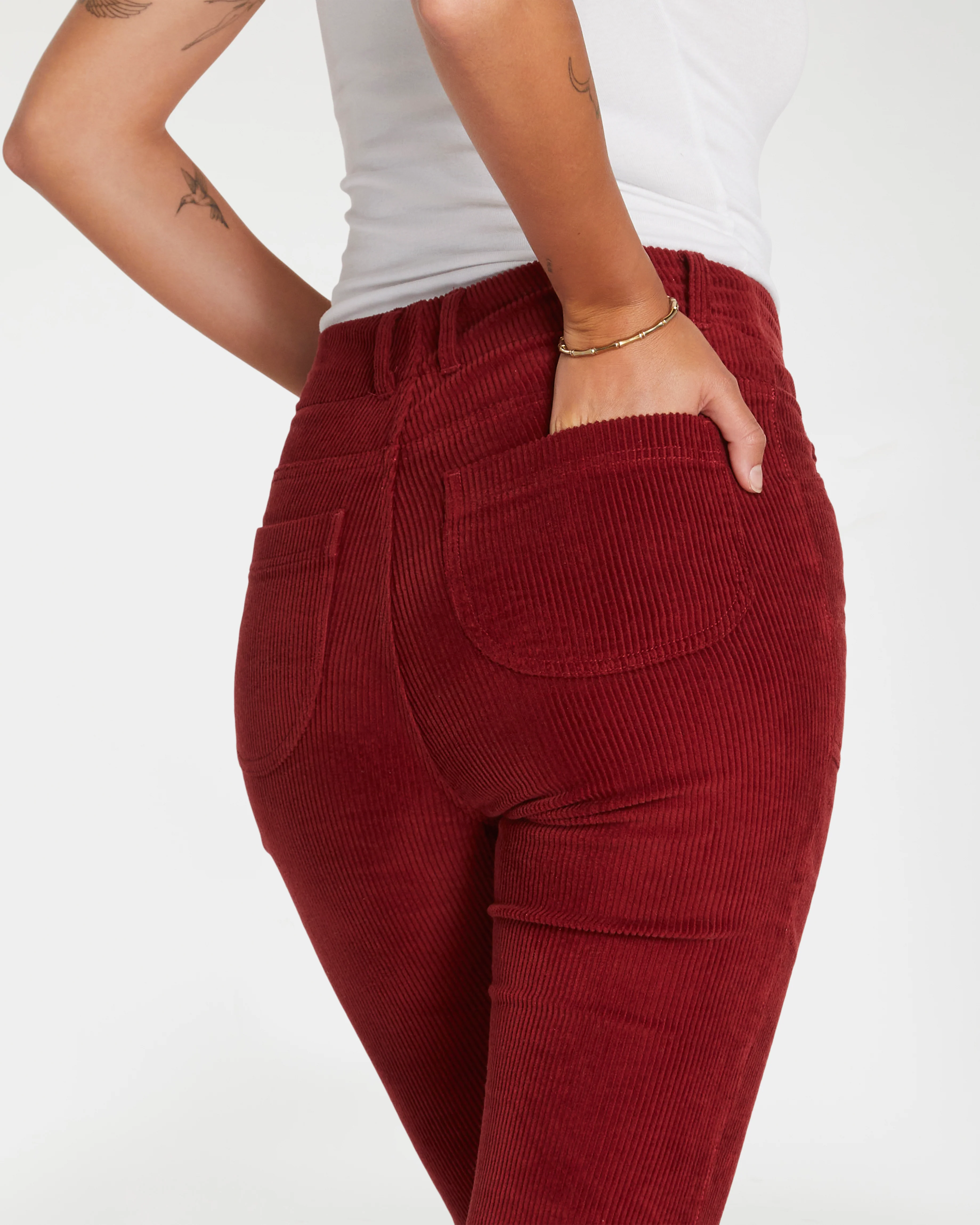 Women's Bell Bottom (Burgundy) - Image 4
