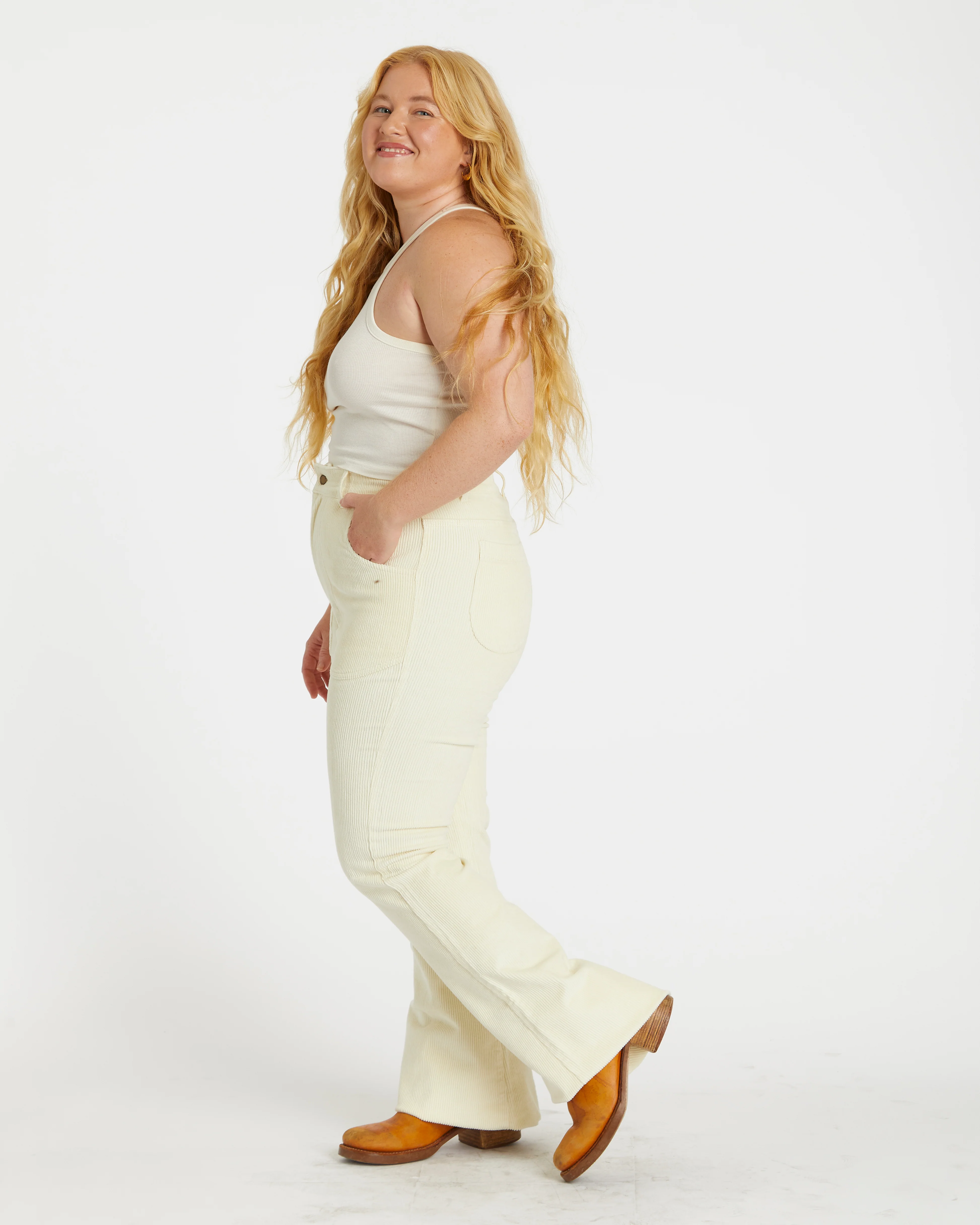 Women's Bell Bottom (Cream) - Image 3