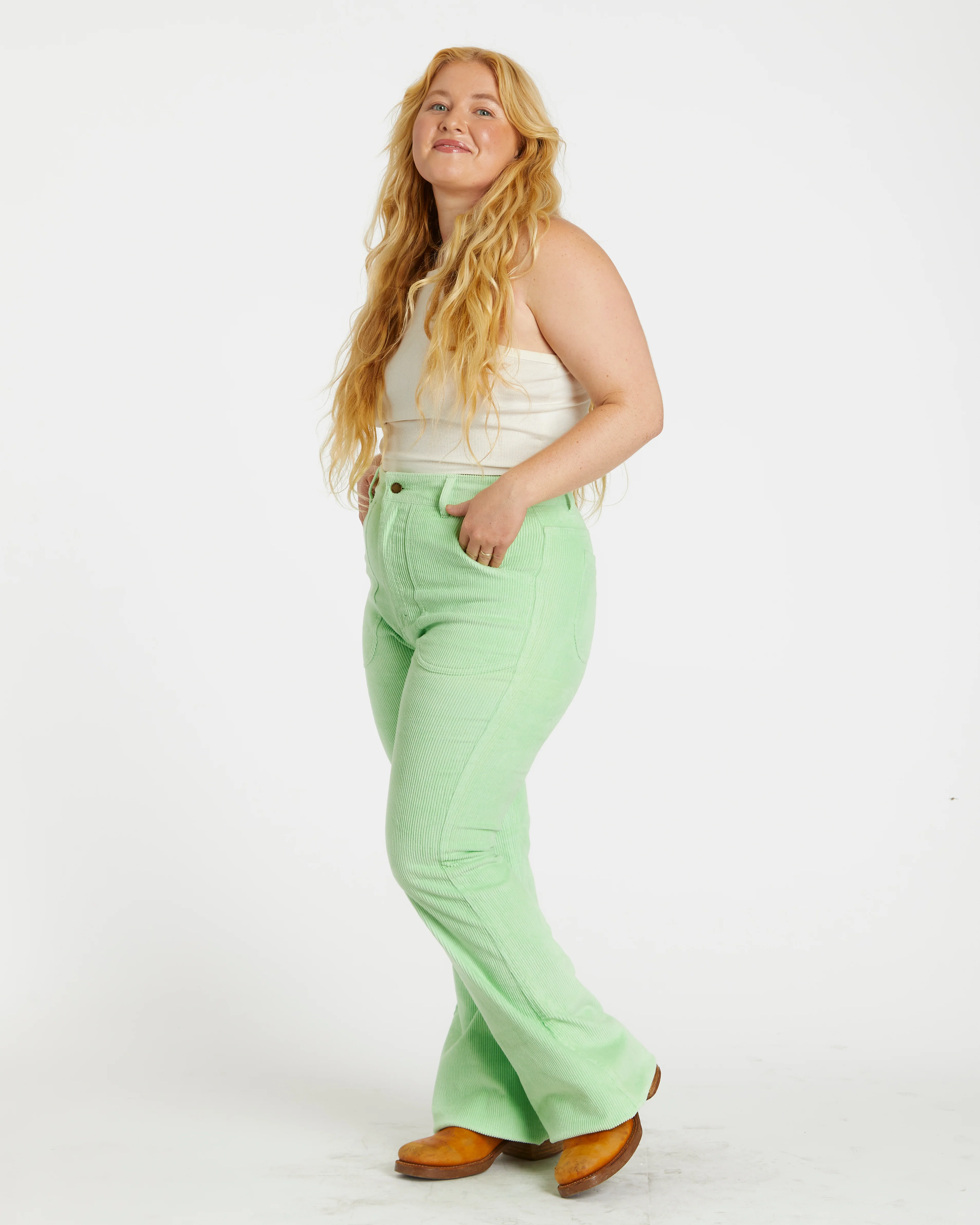 Women's Bell Bottom (Honeydew) - Image 4