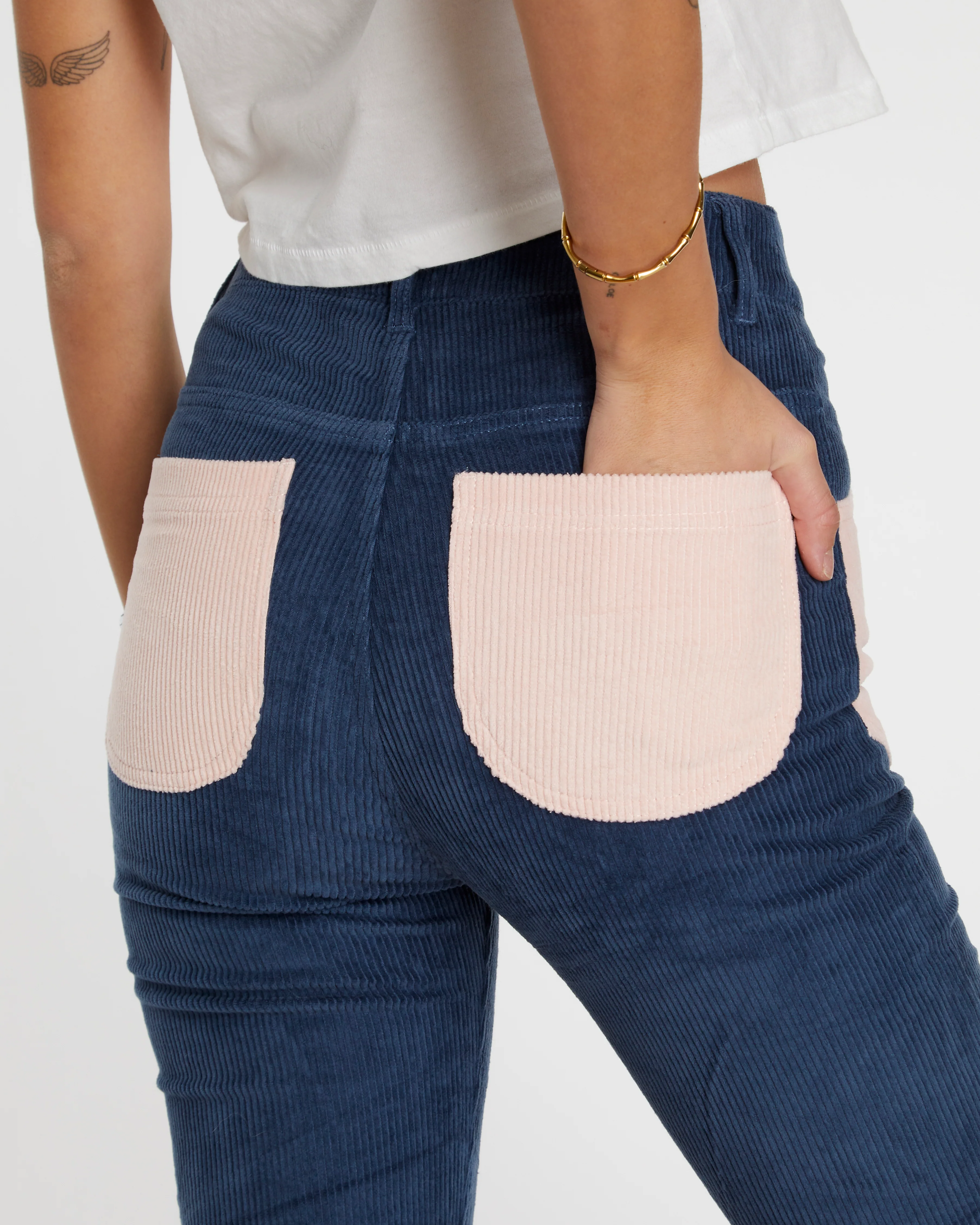 Women's Bell Bottom (Navy/Powder Pink) - Image 2