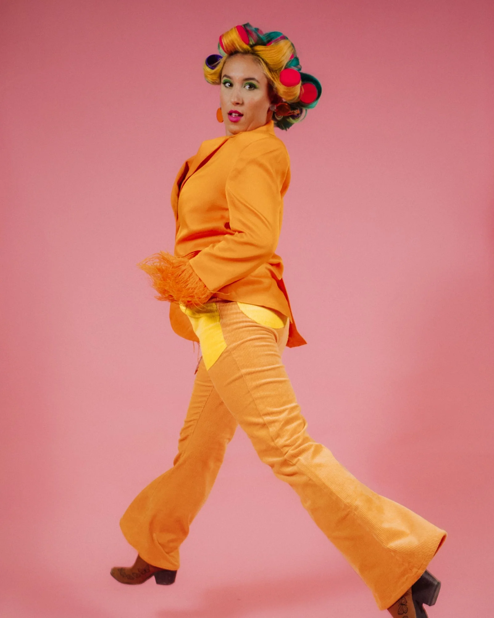 Women's Bell Bottom (Orange Poppy/Yellow) - Image 5