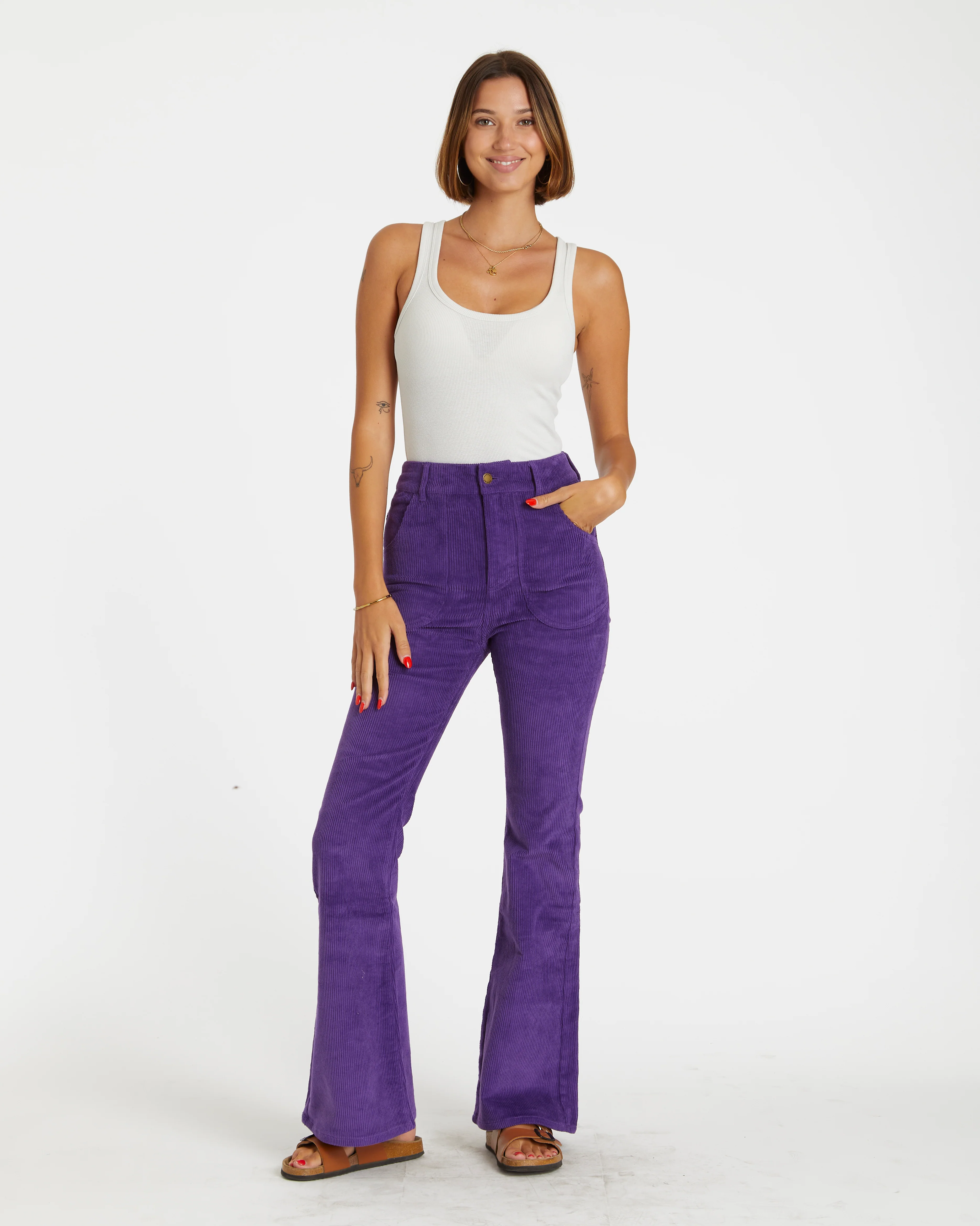 Women's Bell Bottom (Plum) - Image 2