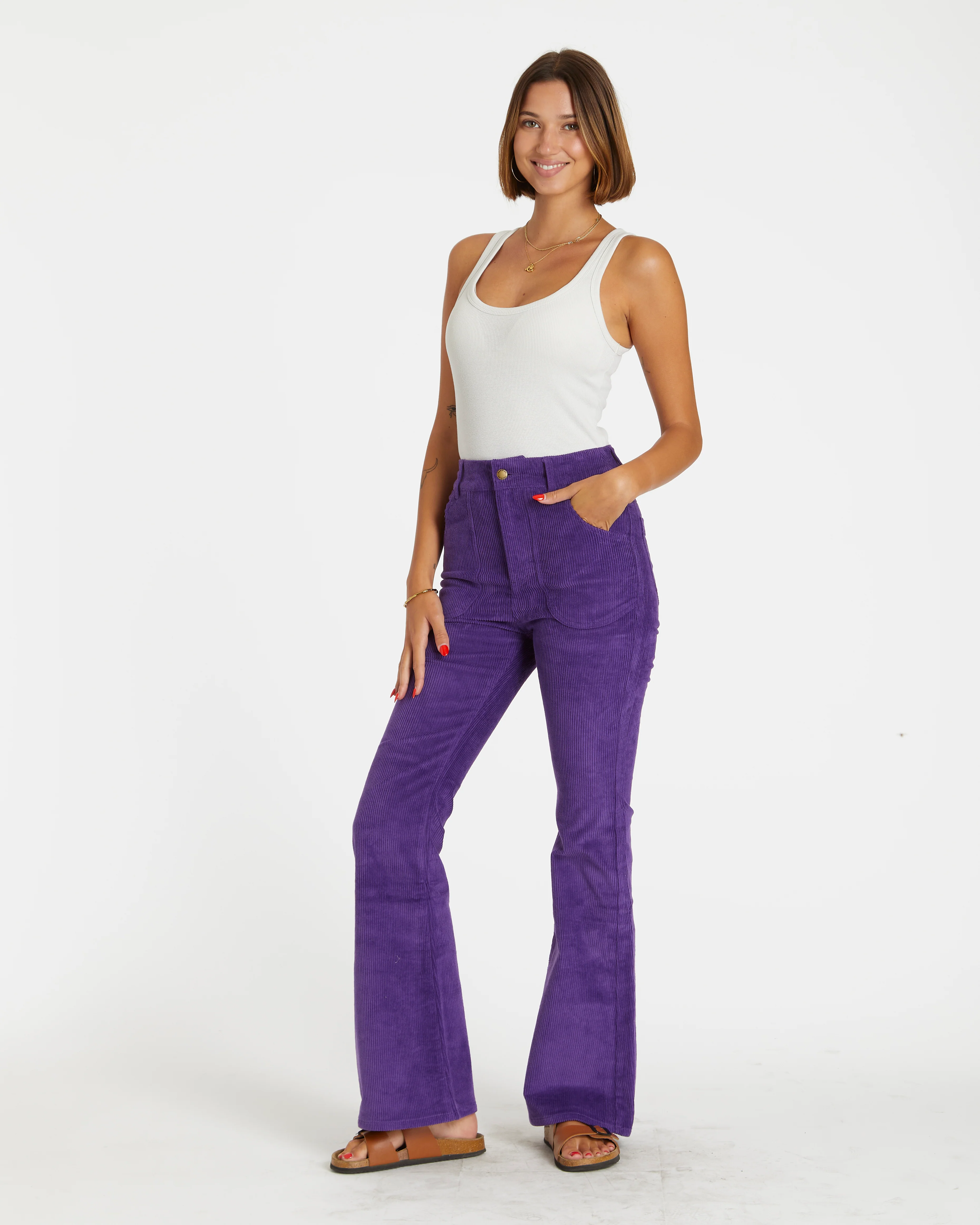 Women's Bell Bottom (Plum) - Image 3