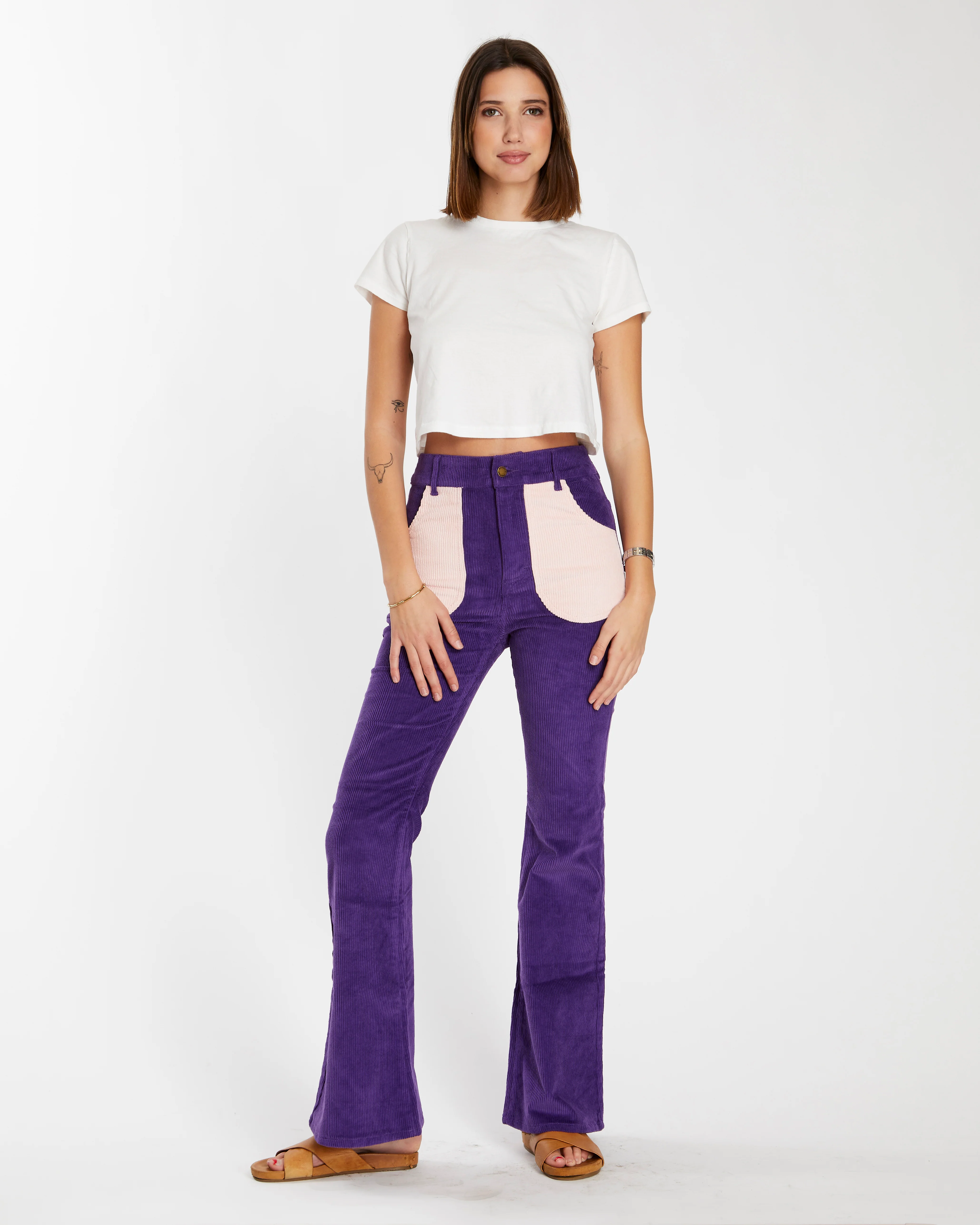 Women's Bell Bottom (Plum/Powder Pink) - Image 3