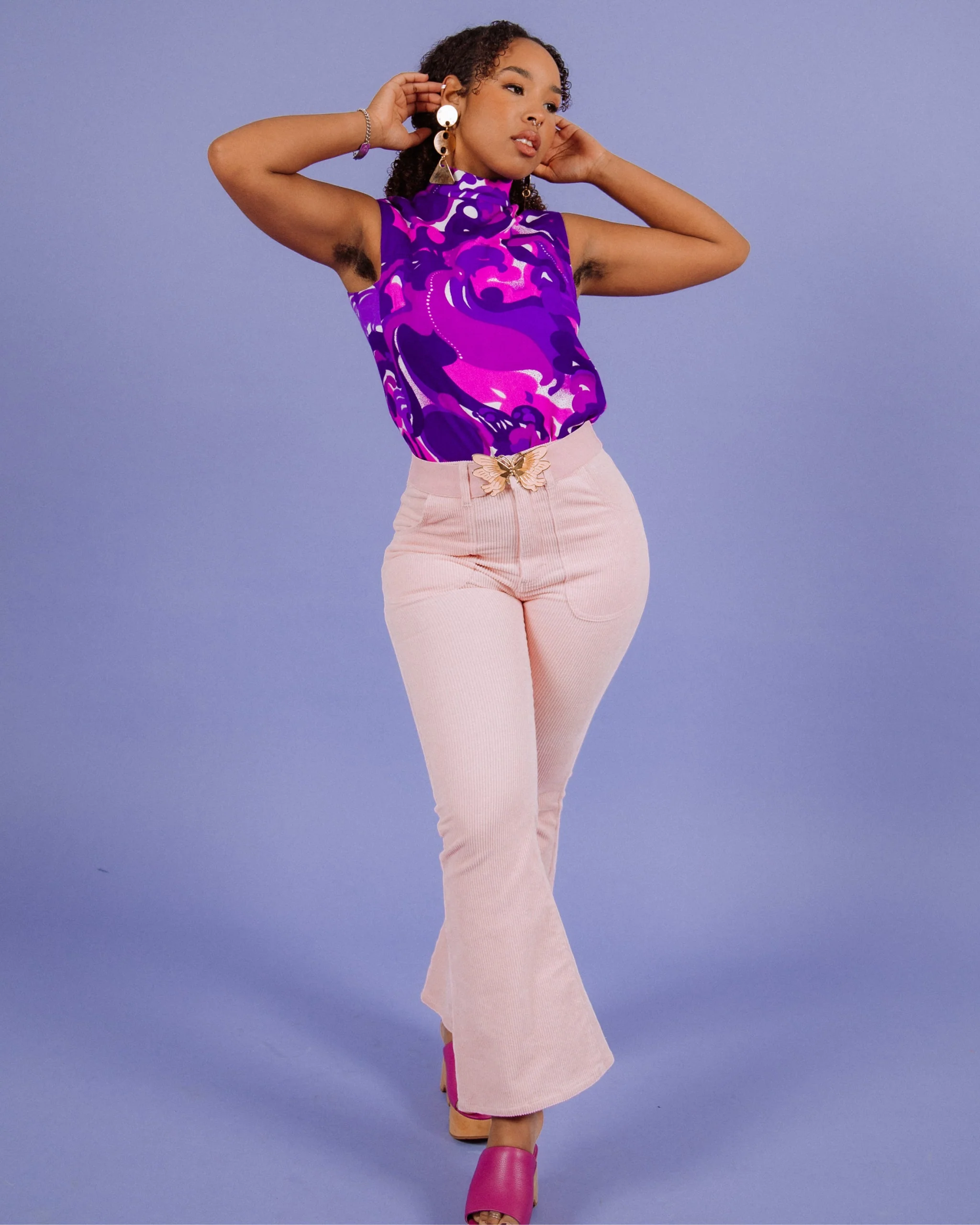 Women's Bell Bottom (Powder Pink) - Image 7