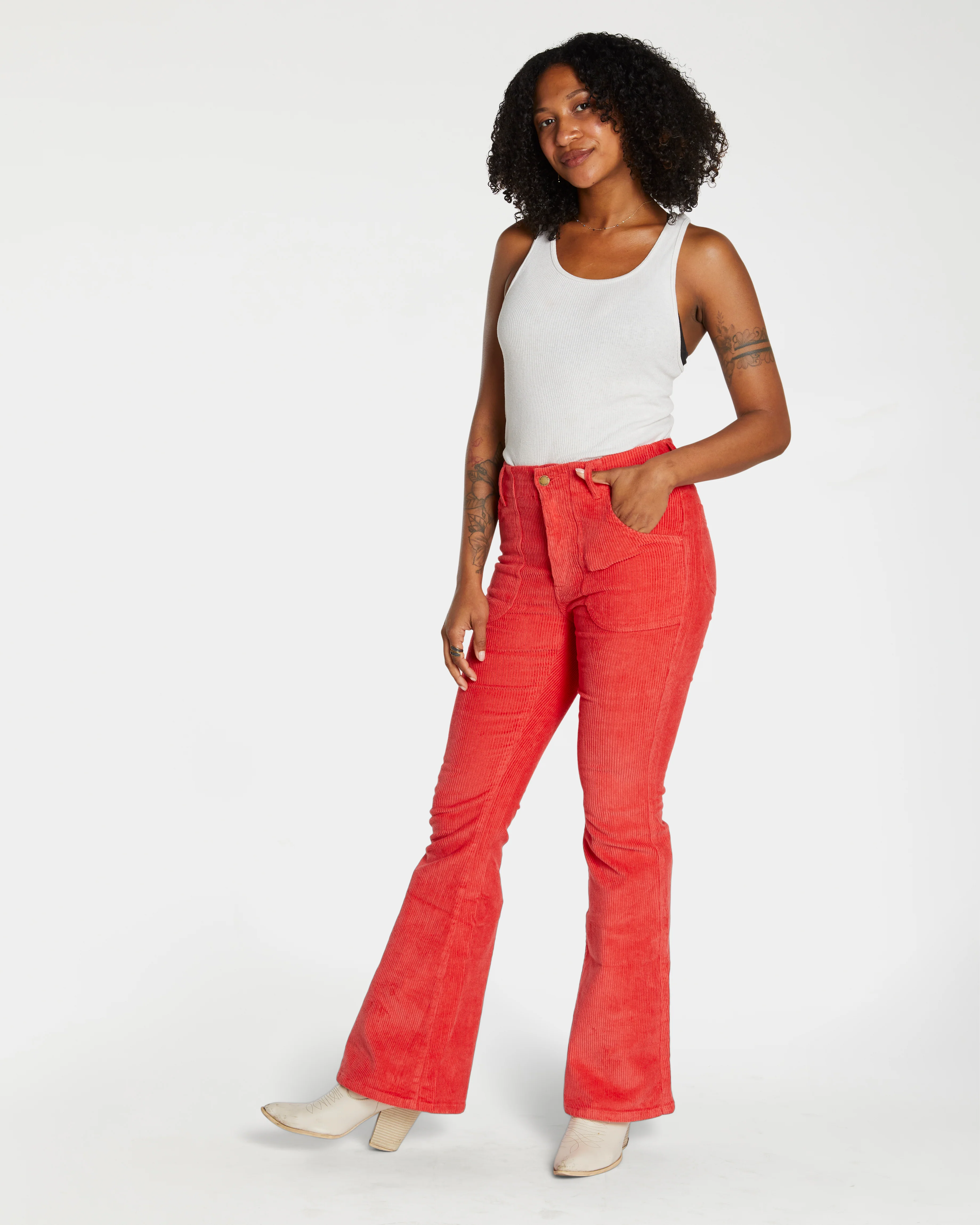 Women's Bell Bottom (Red) - Image 8