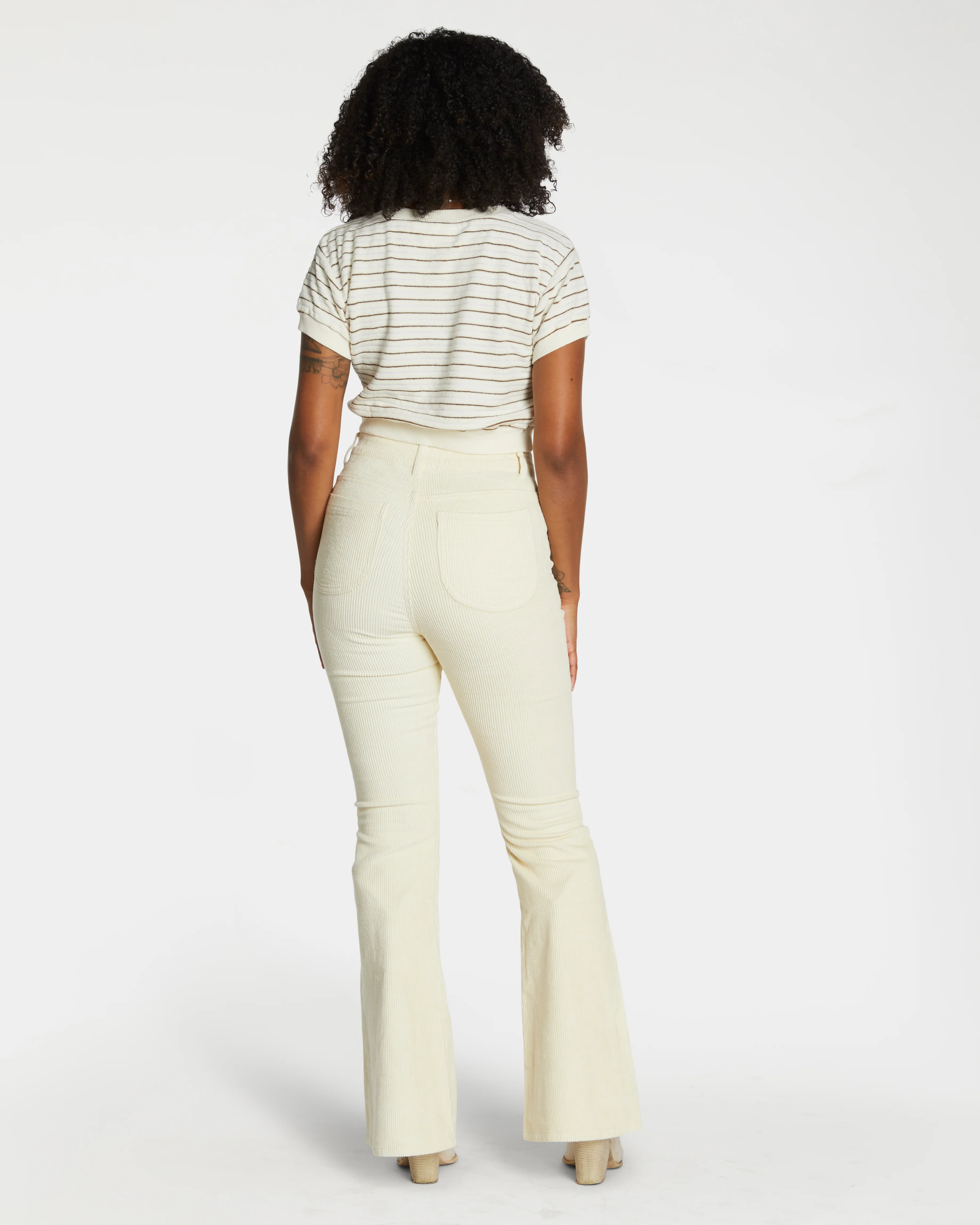 Women's Terry Tee (Cream/Brown) - Image 4