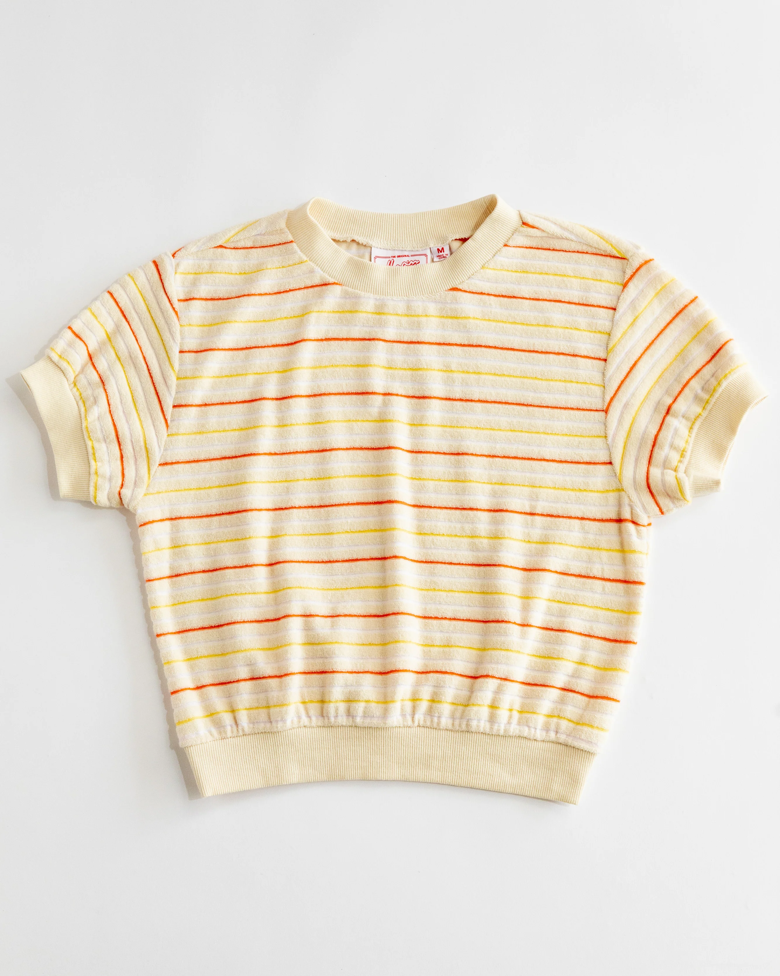 Women's Terry Tee (Cream/Yellow/Orange) - Image 4