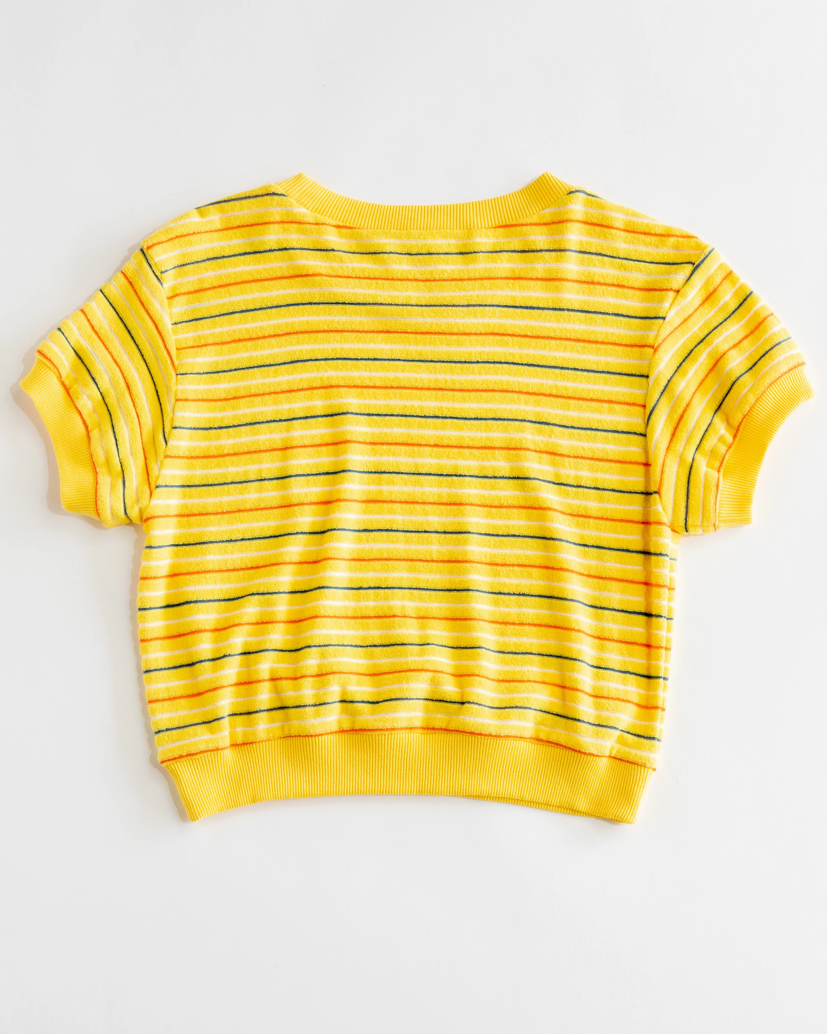 Women's Terry Tee (Yellow/Navy/Orange) - Image 3